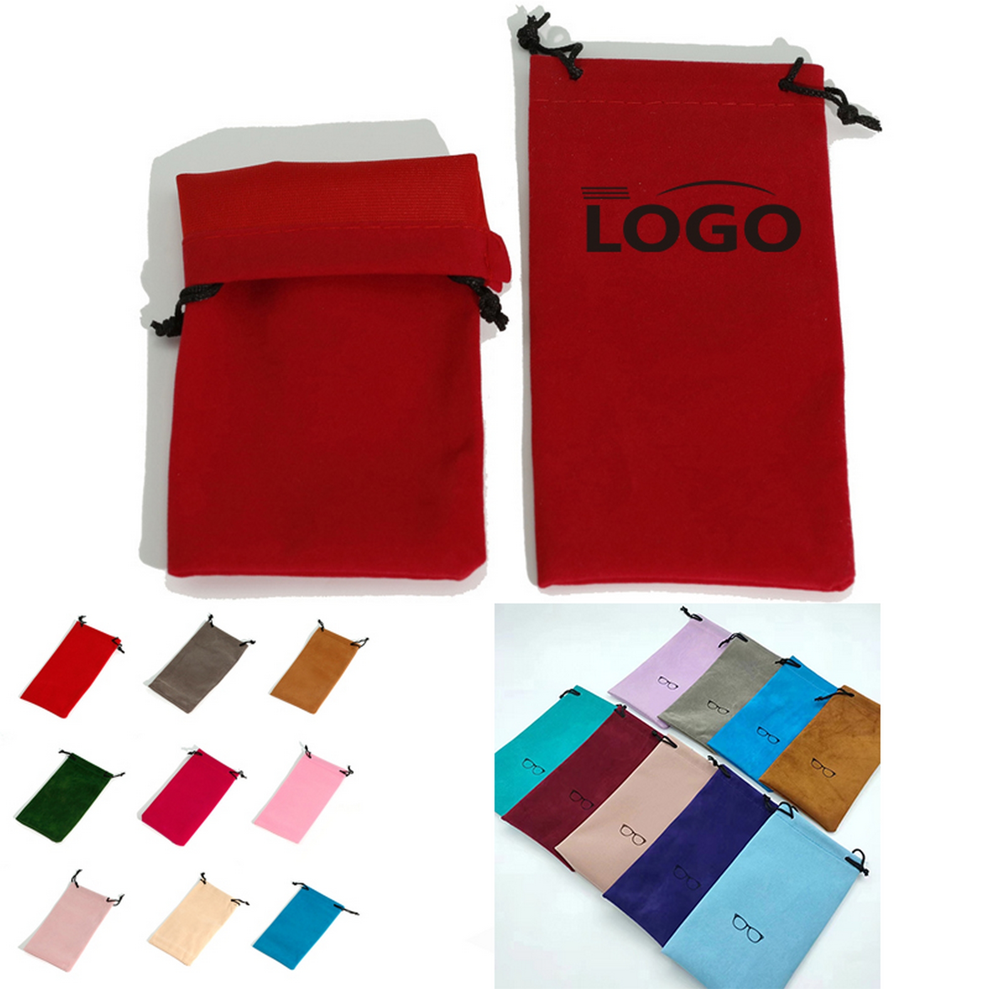 Colourful Drawstring Cuff Glasses Pouch 9