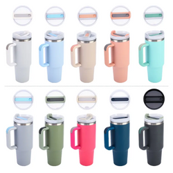 30 OZ Tumbler with Handle and Straw Lid