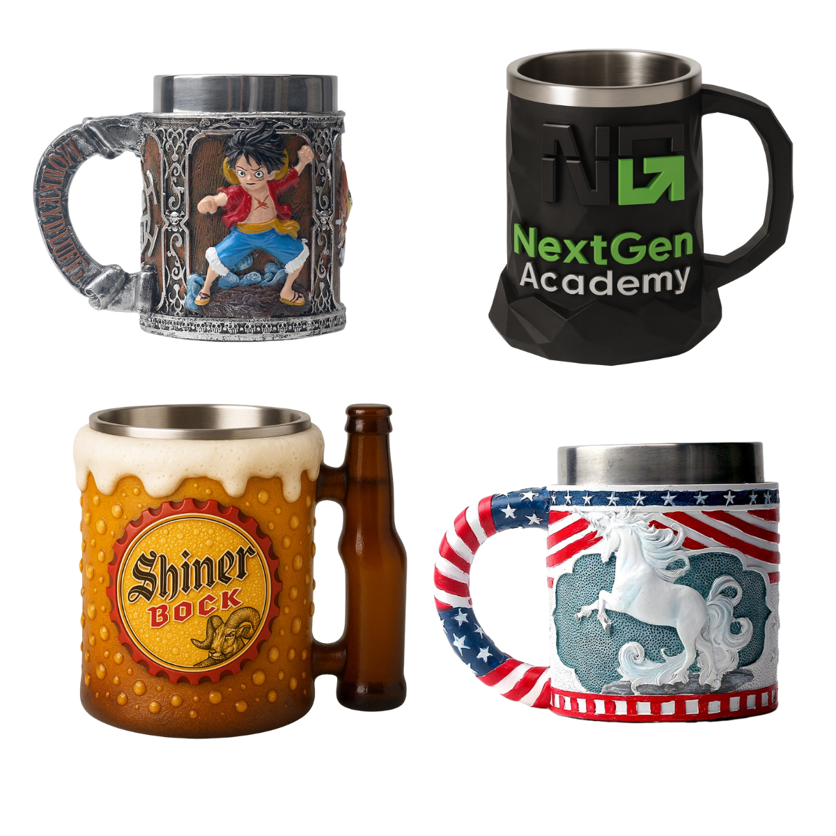 EpicMug Customizable Resin Molded Exterior Mug - Stainless Steel 450ML 4