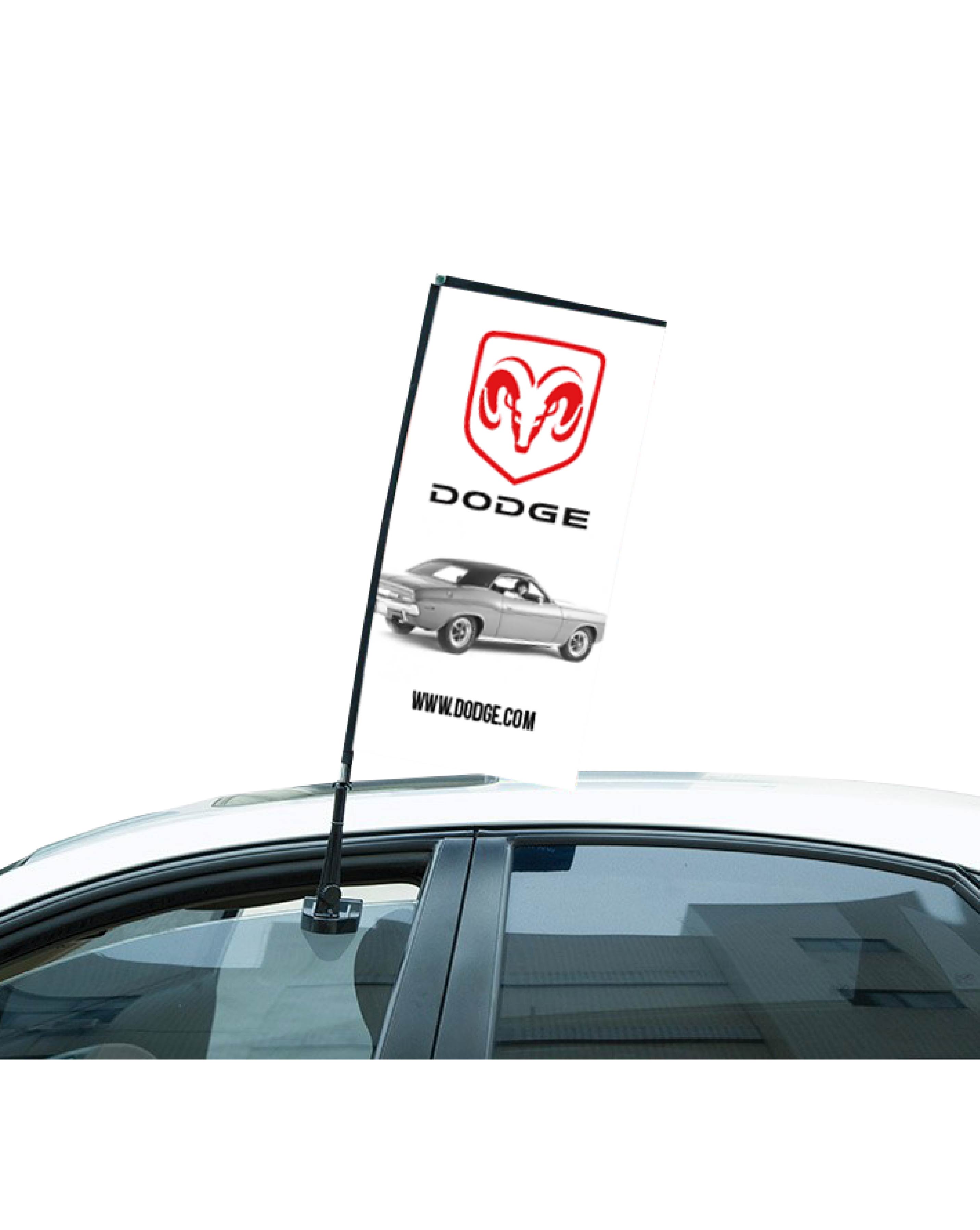 Car Window Feather Flag Double Sided (36")