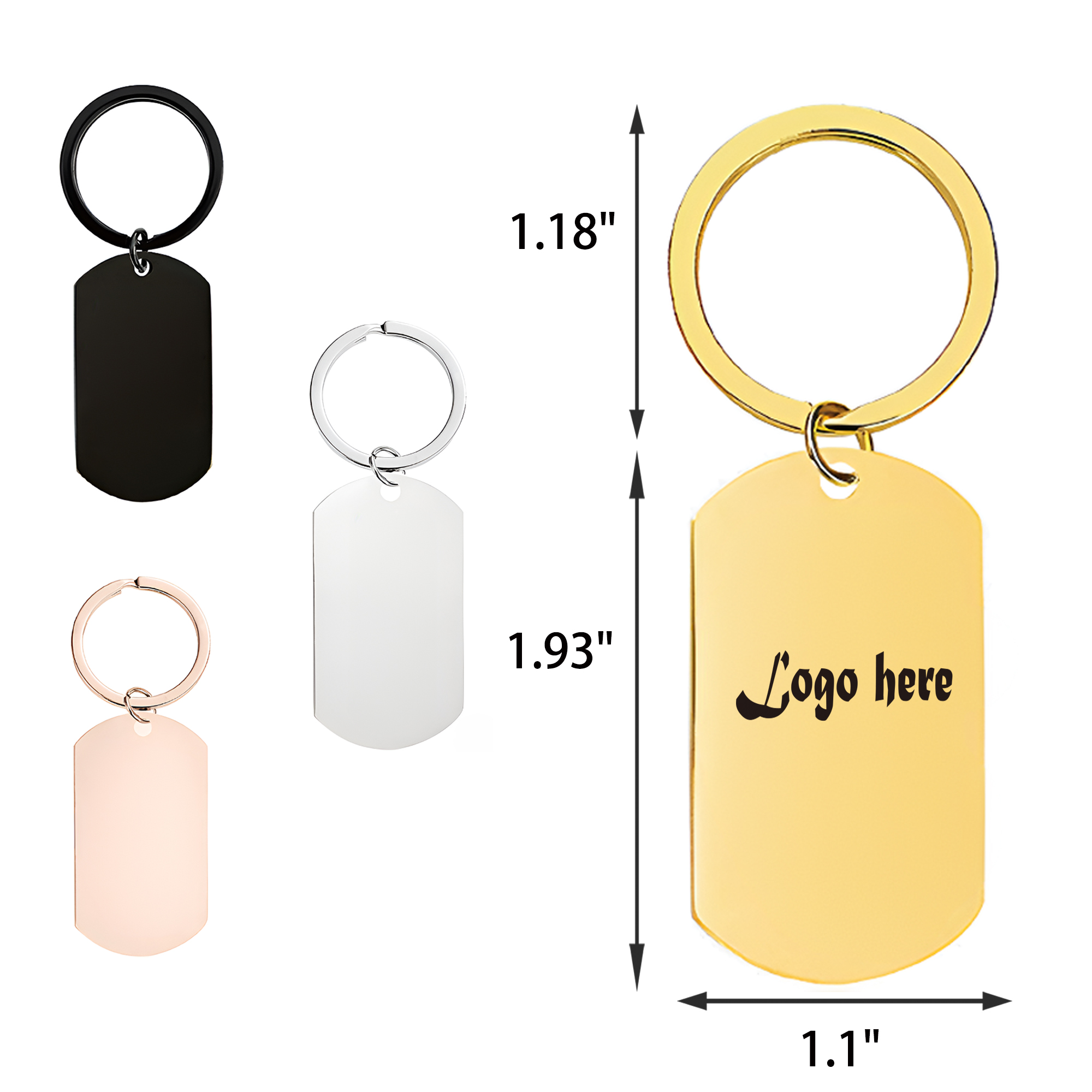 MOQ 50 PCS Compact Stainless Steel Keychain