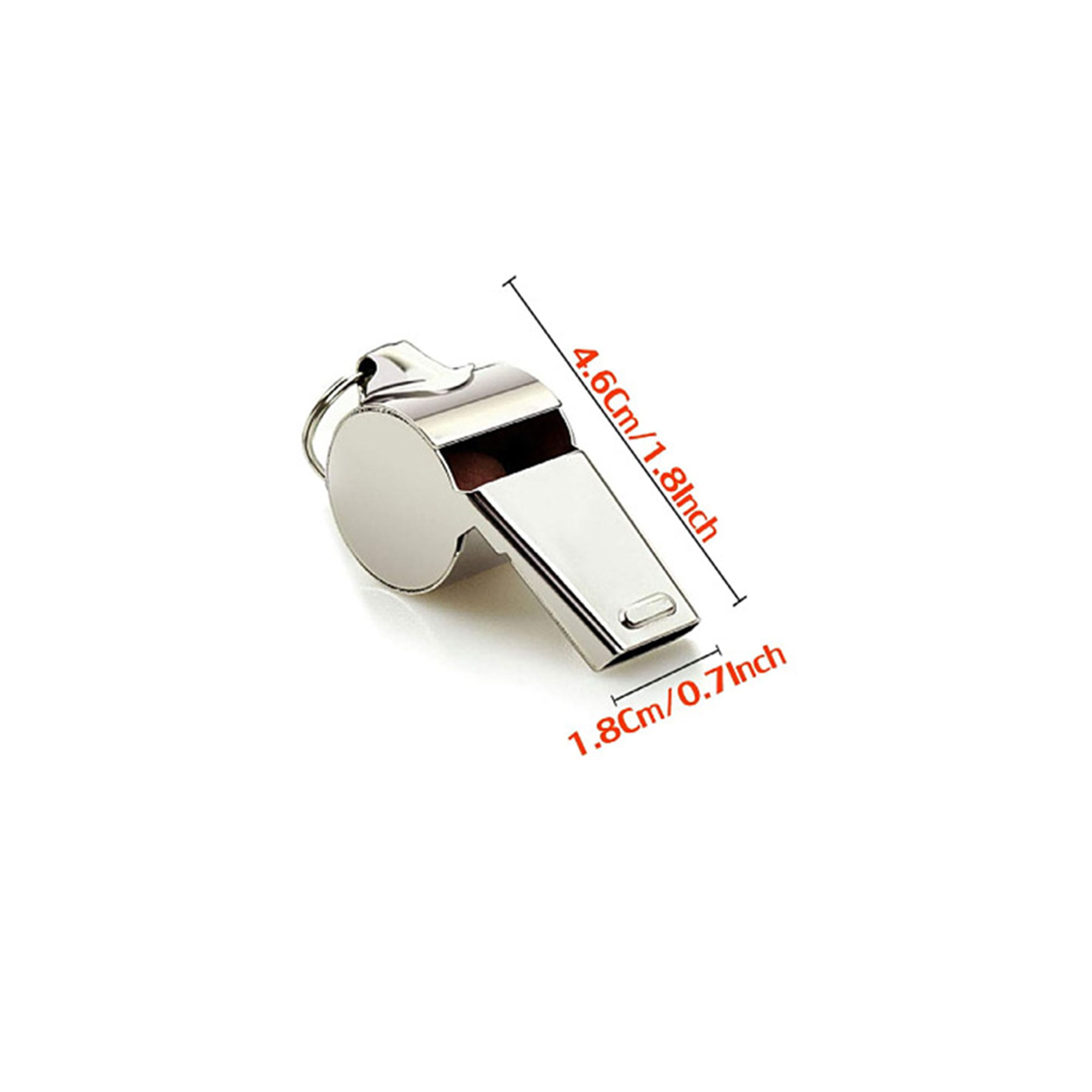 Stainless Steel Whistle With Adjustable Bead Lanyard 5