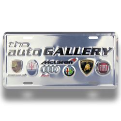 Silver Deluxe Embossed License Plate
