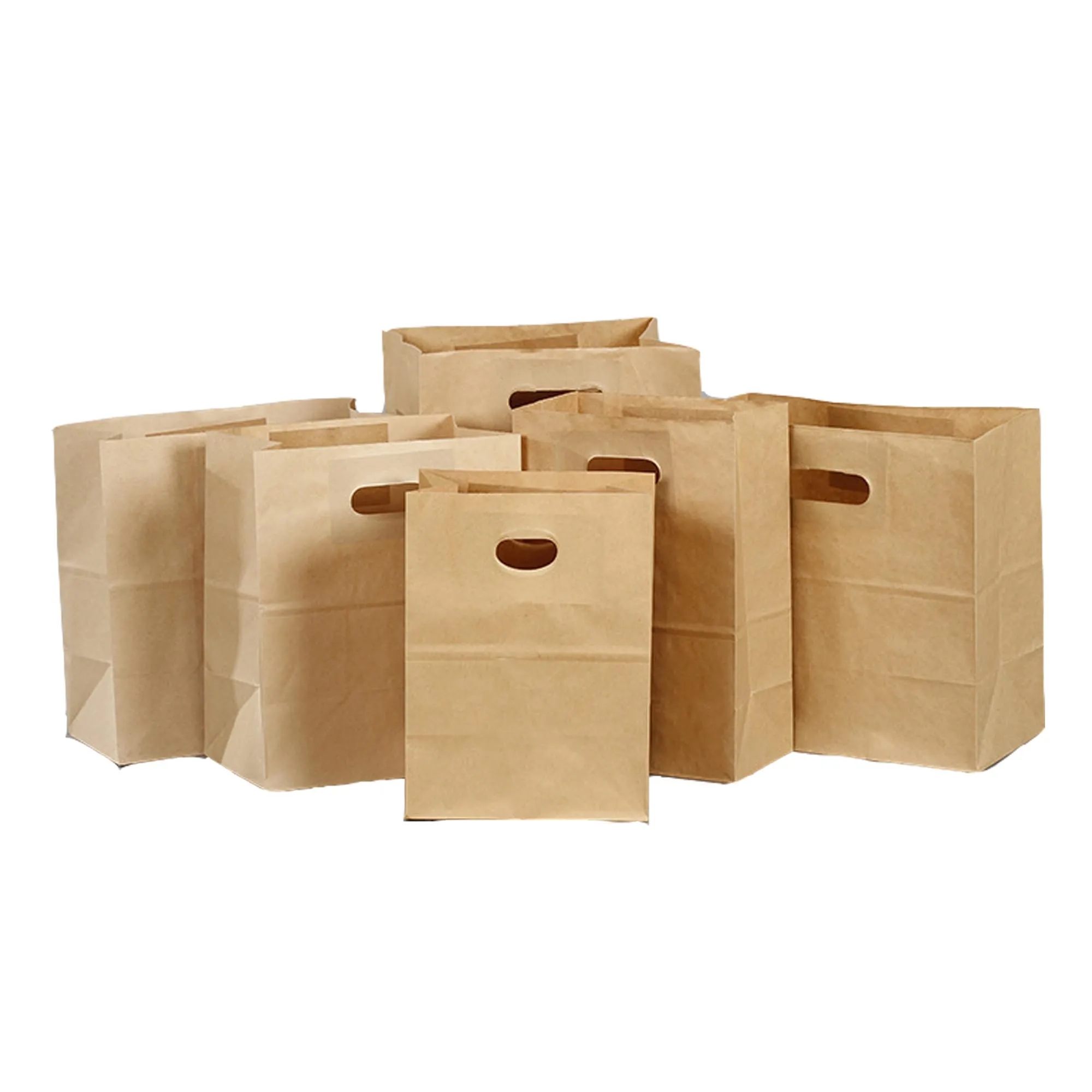 Custom Full Color Kraft Paper Brown Shopping Bag MOQ50pcs 7
