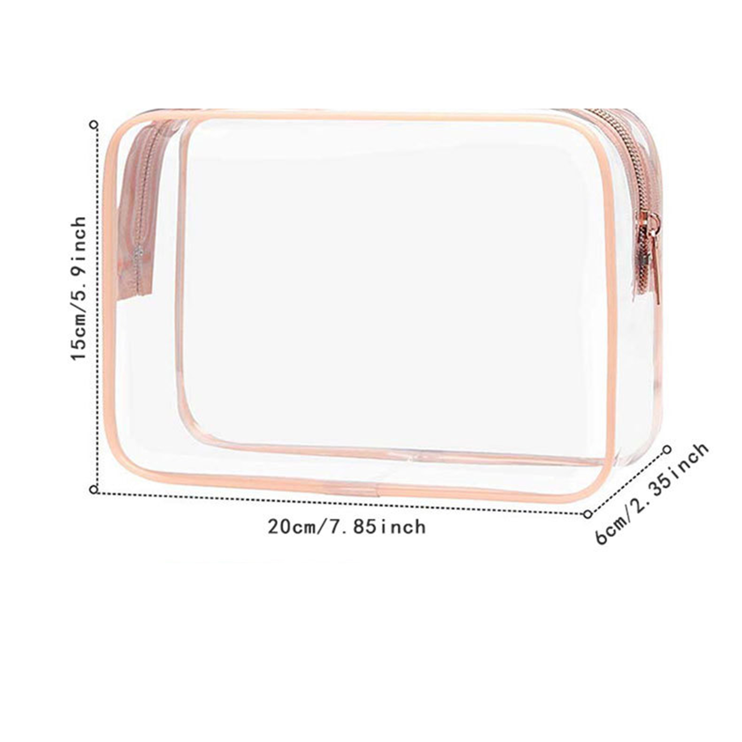 PVC Travel Toiletry Bag with Colorful Zipper Design 5