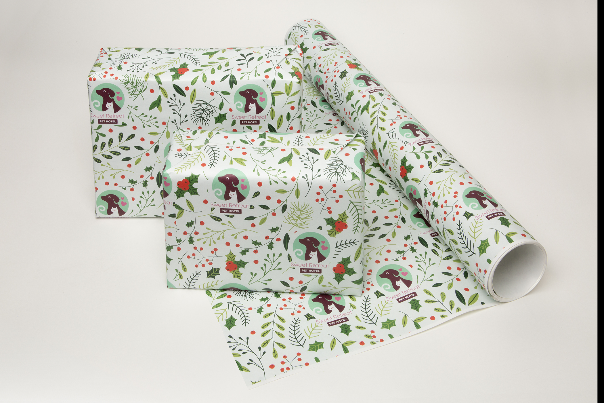 Full Color Custom White Wrapping Paper 25' Roll 11