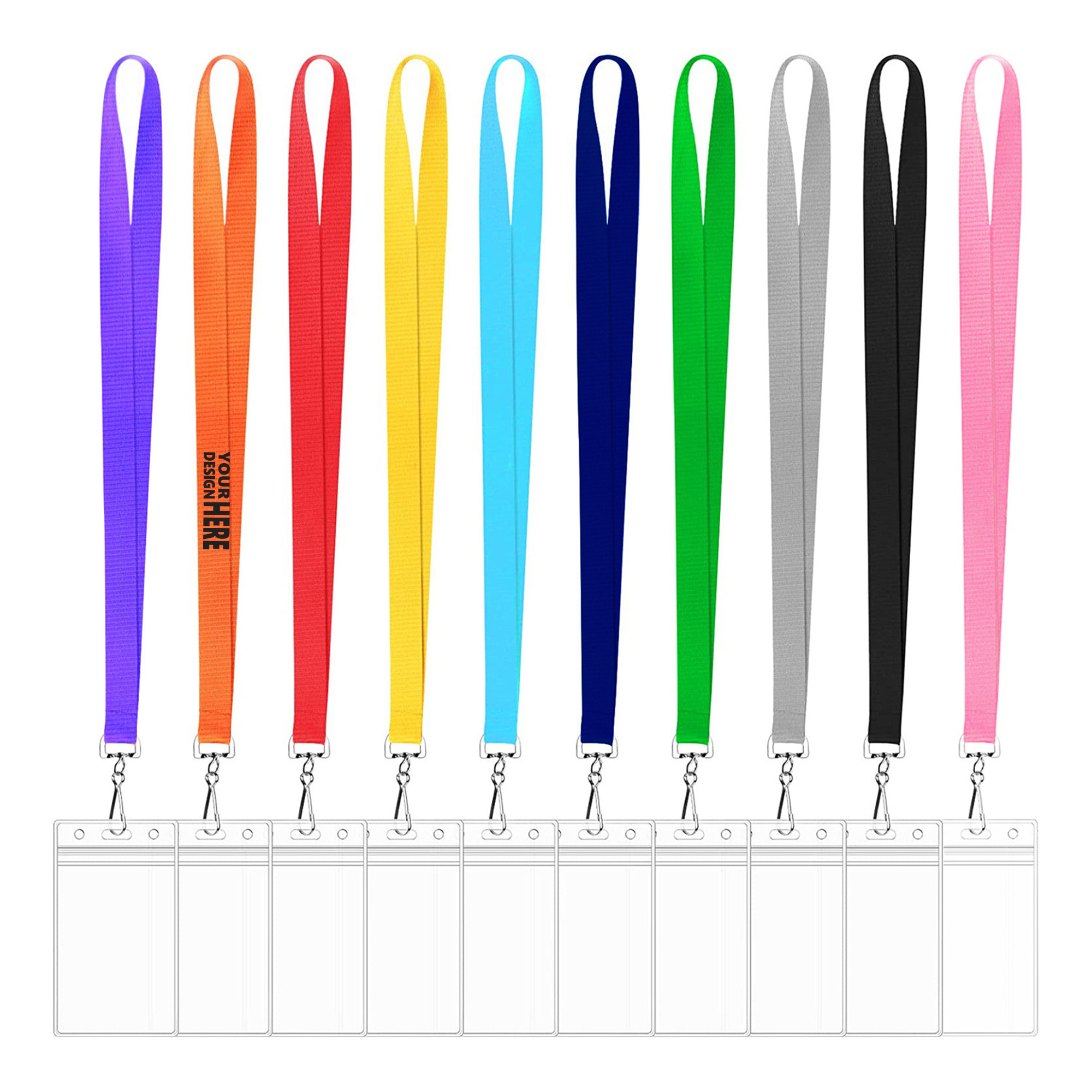 Colorful Polyester Lanyard With PVC Card Holder 3