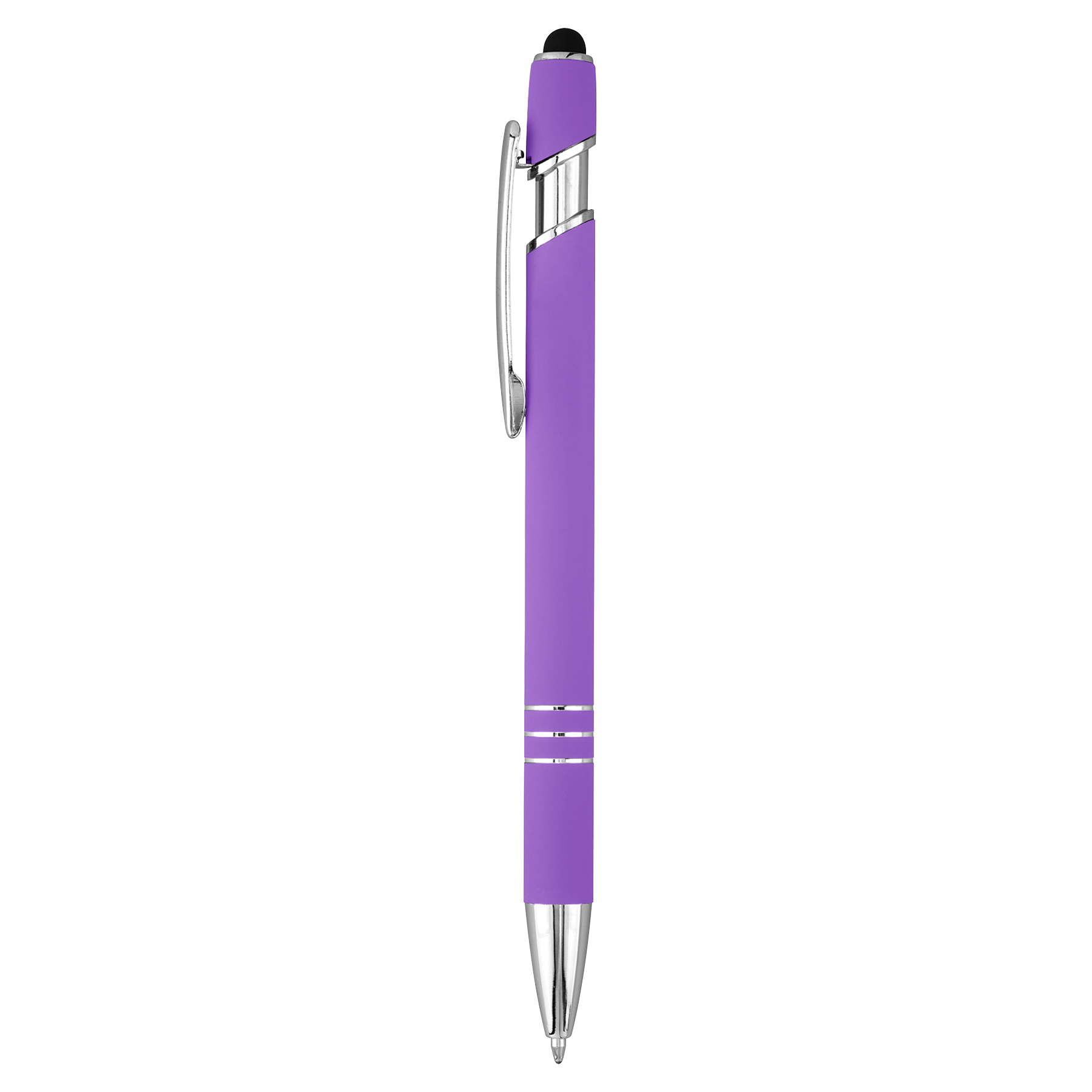 Promotional Laser Engraving Soft-Touch Metal Ballpoint Pen With Stylus (MOQ: 50pcs) 5
