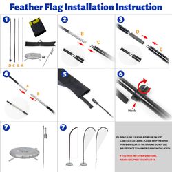 11' Custom Feather Flag Kit - Double Sided w/Spike Base - 203672 ...