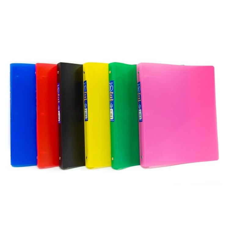 Flexible 3-Ring Binder - Assorted Colors Matte Finish 1" 3