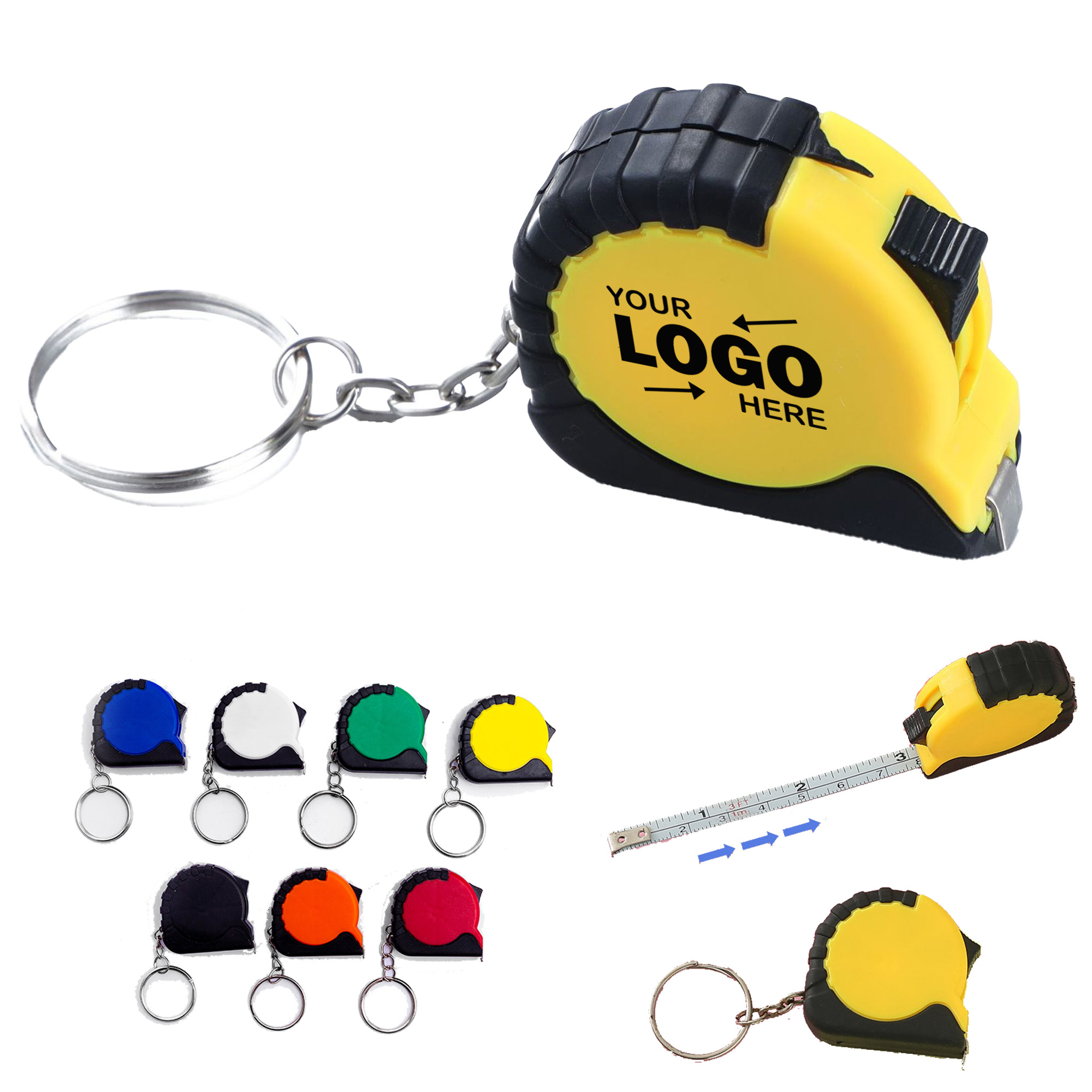 Portable Compact Mini Retractable Tape Measure Keychains