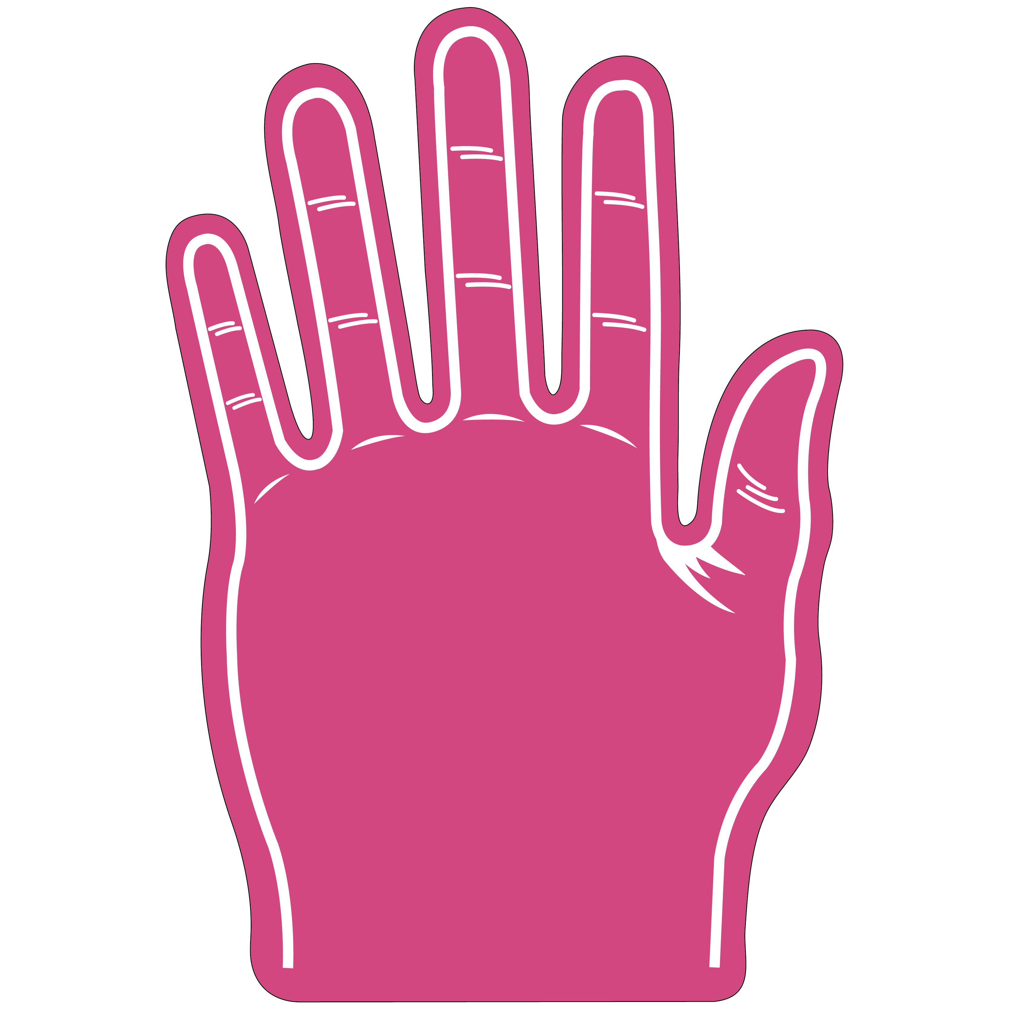 Foam Hand Five Finger 16" 45