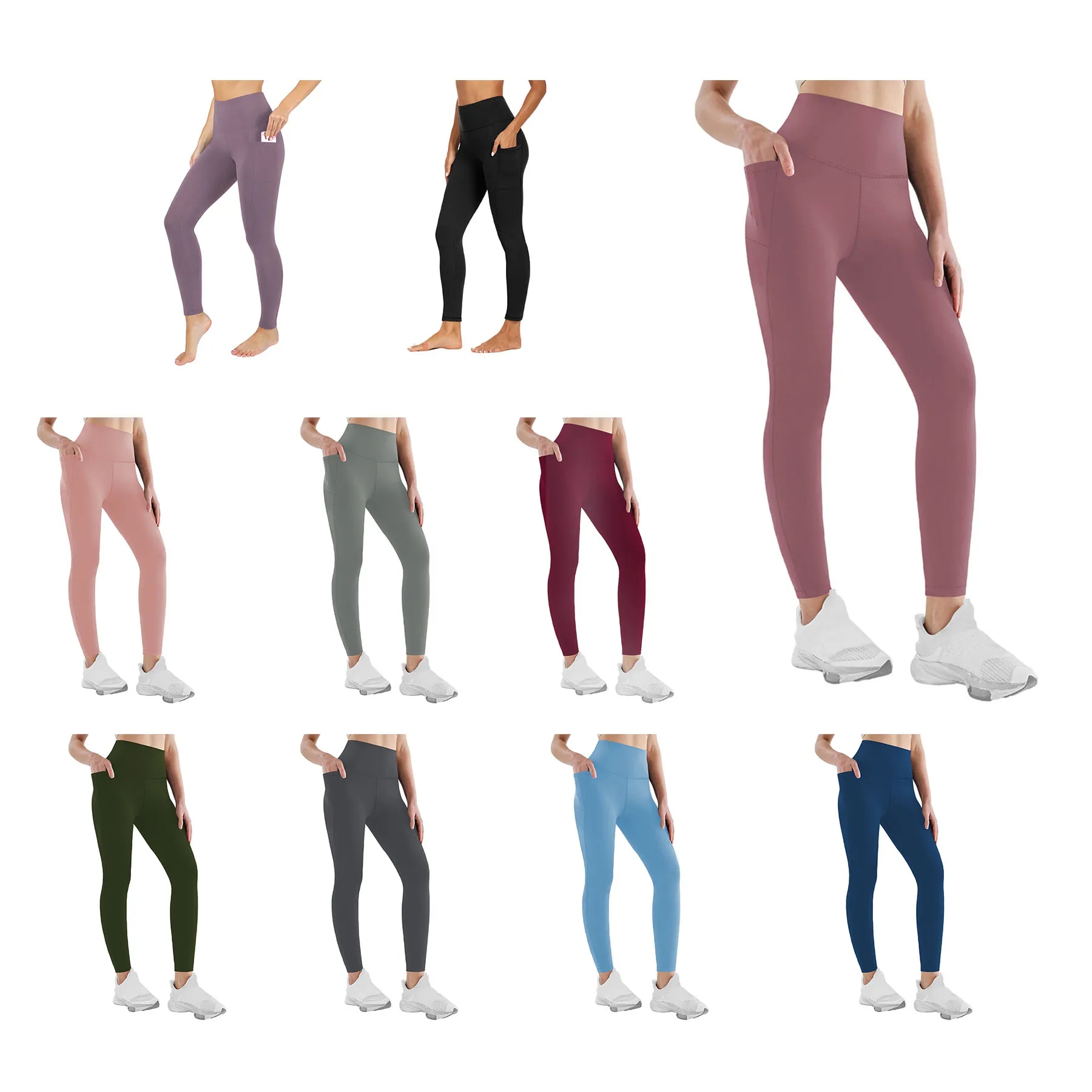 Thick High-Waisted Yoga Belt with Pocket  Sports  for Women 23