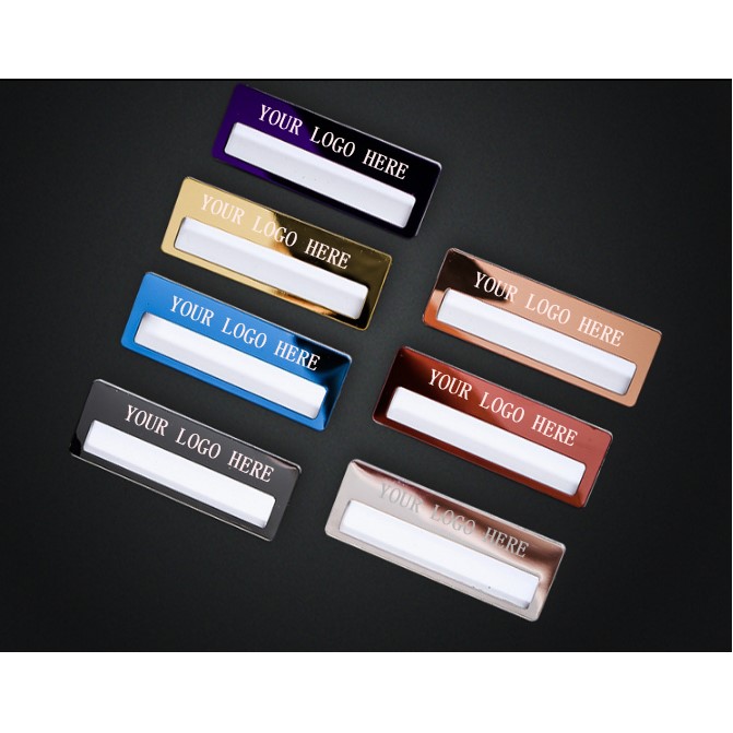 Stainless Steel Name Badge With PVC Card