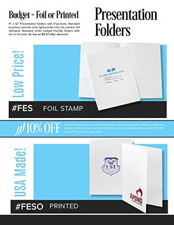 Budget pocket folders sales flyer