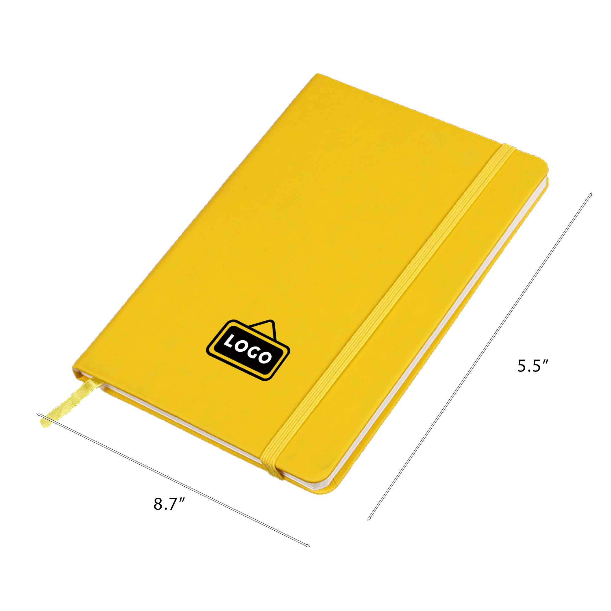 MOQ 50 Custom Leather A5 Notebook with Strap for Office and School 5