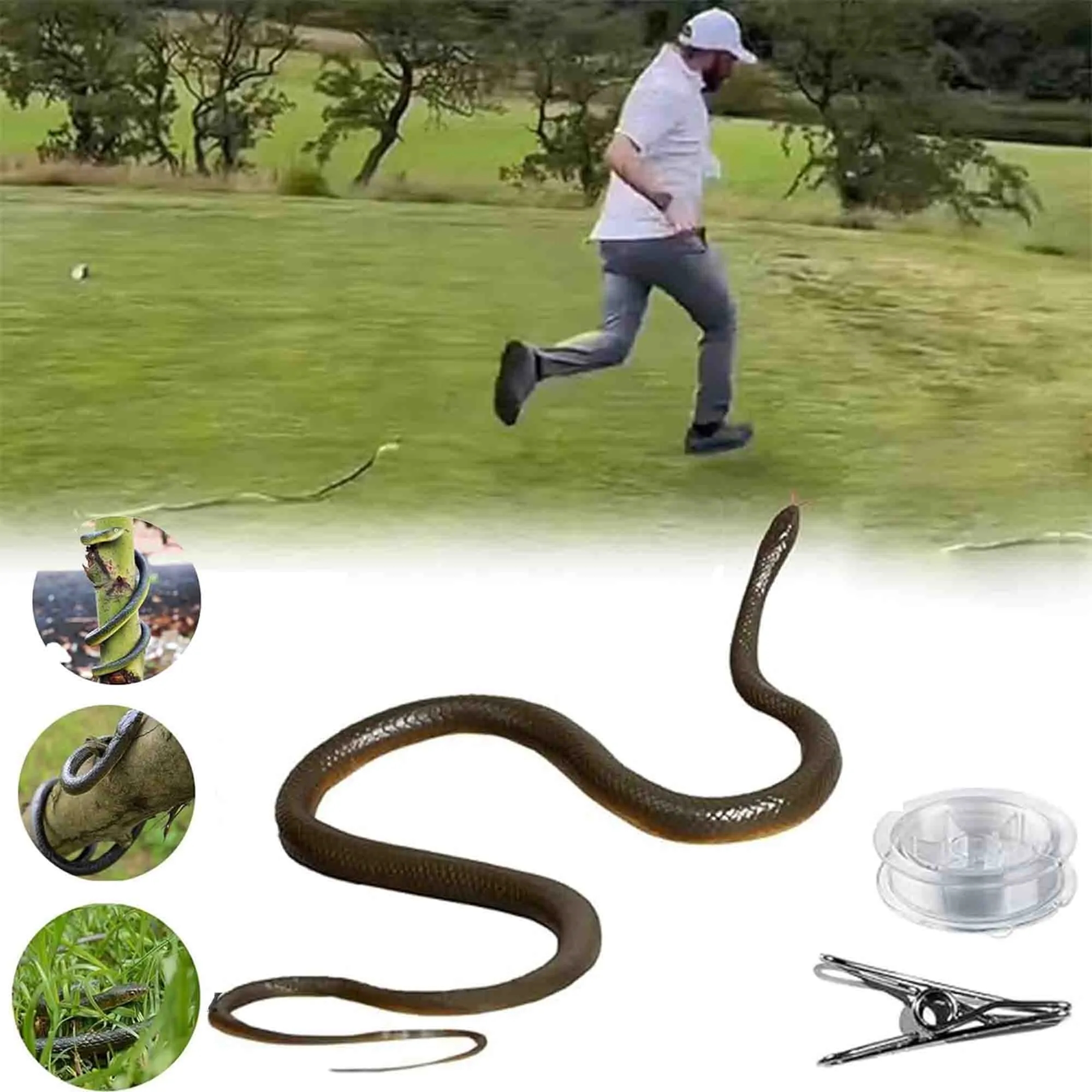 Fake Snakes with String and Clip