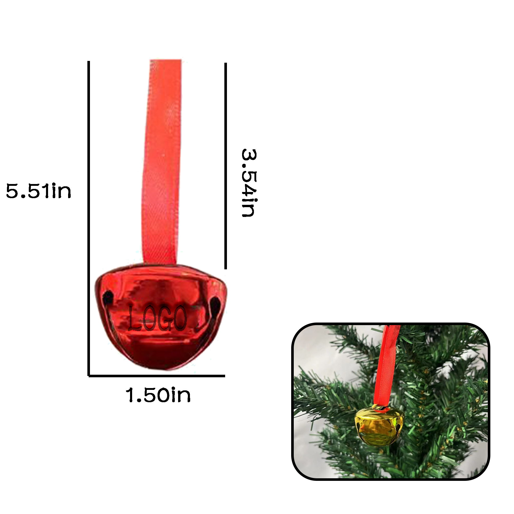 MOQ 20 PCS Christmas Bell Ornaments 3
