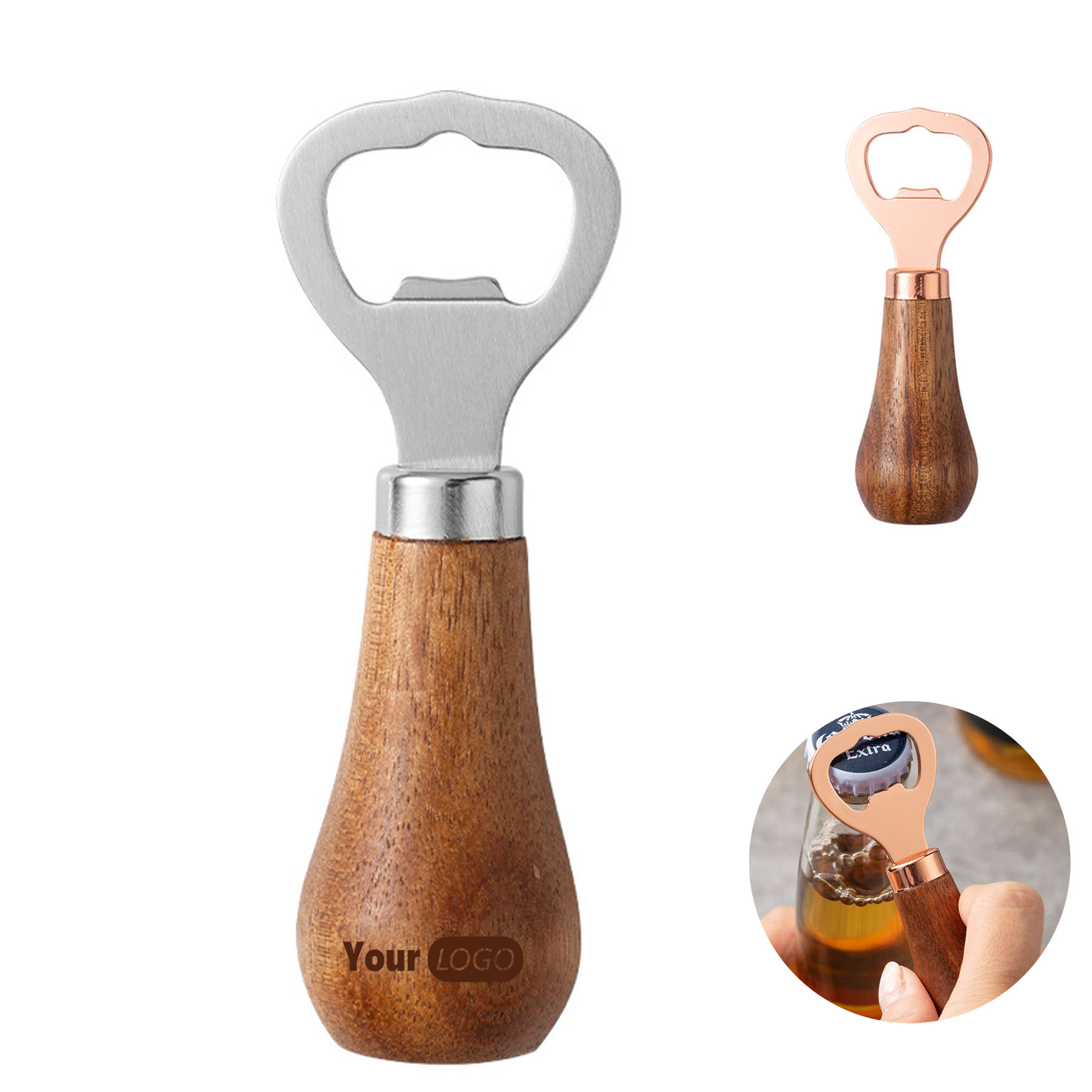 Wood Handle Beer Bottle Opener 6