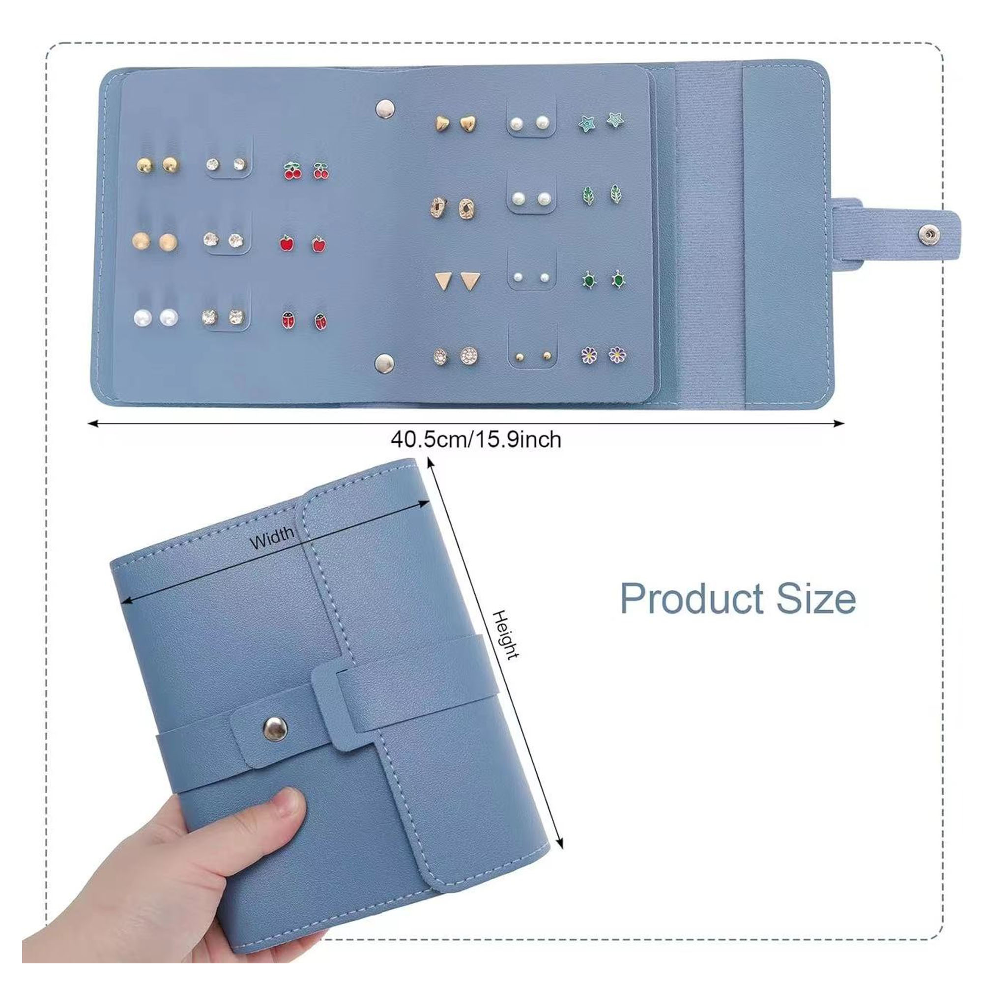 PU leather Jewelry Storage Roll Bag Necklace Holder 6
