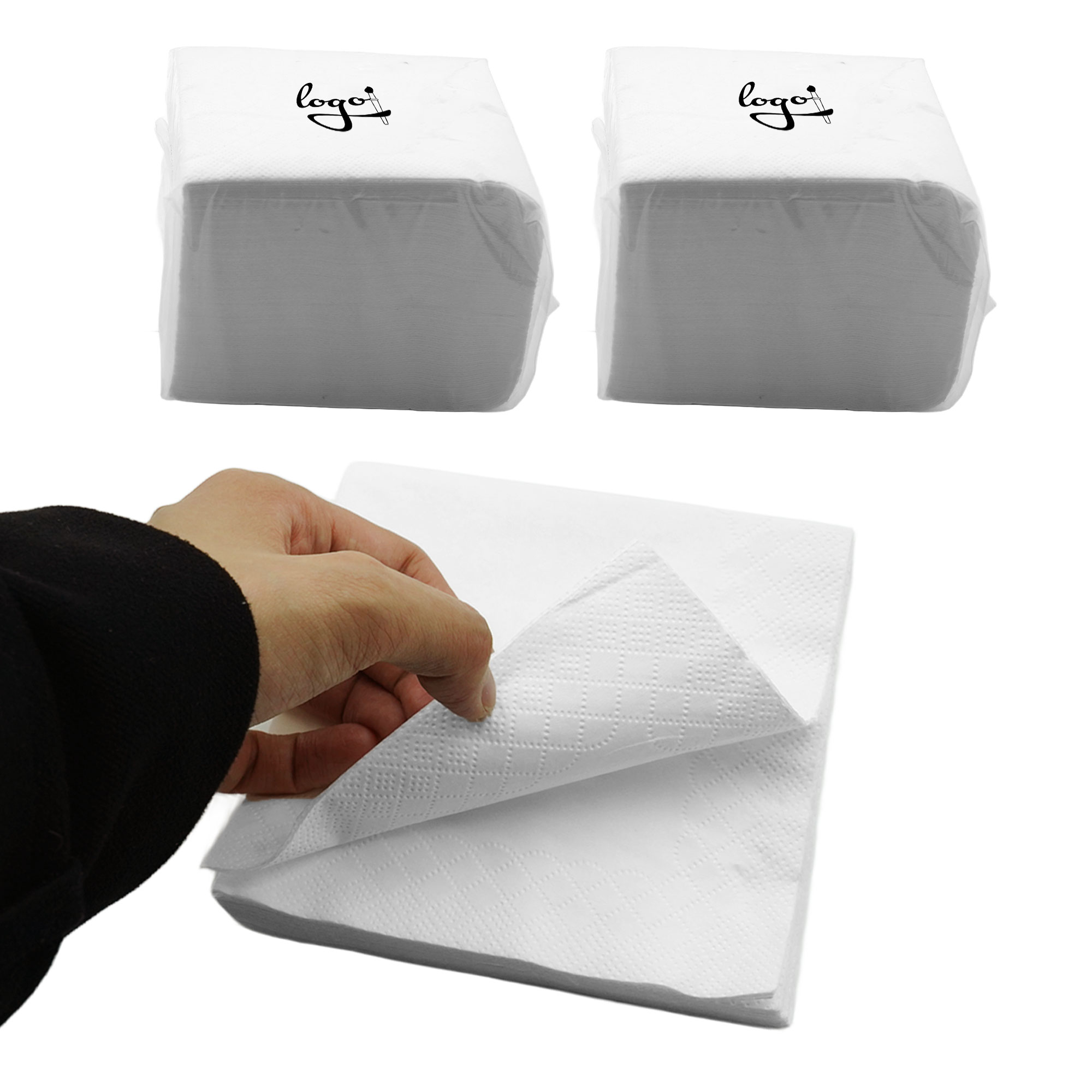 2 Ply Disposable White Napkins