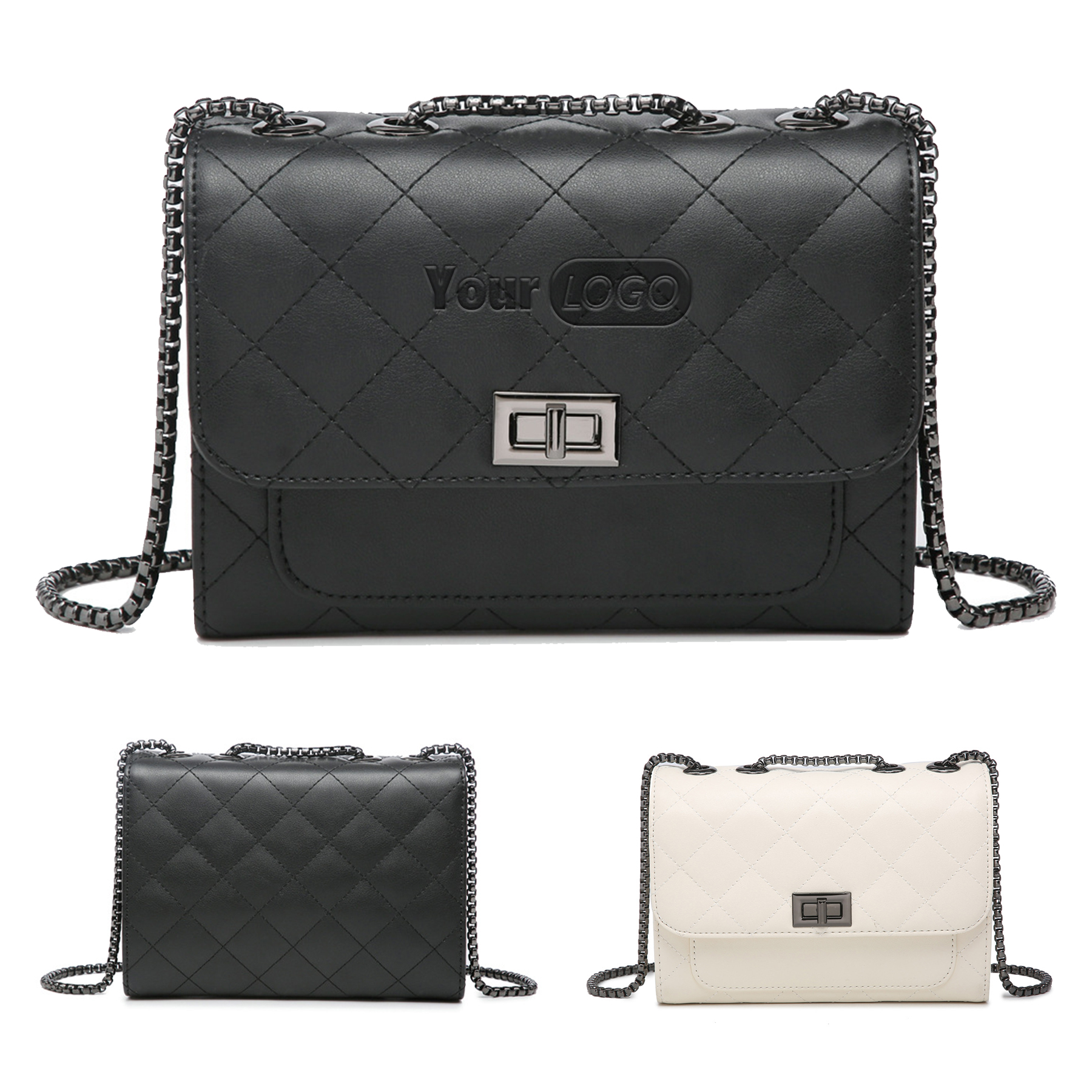 Leather Quilted Shoulder Crossbody Bags for Women 2