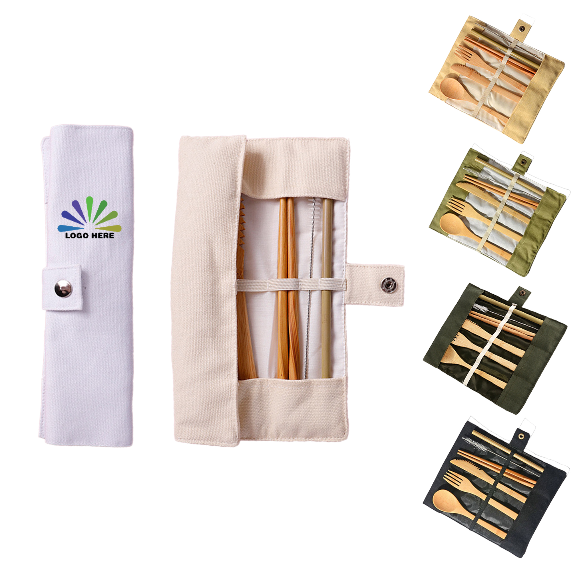 Bamboo Utensil Set with Pouch 2