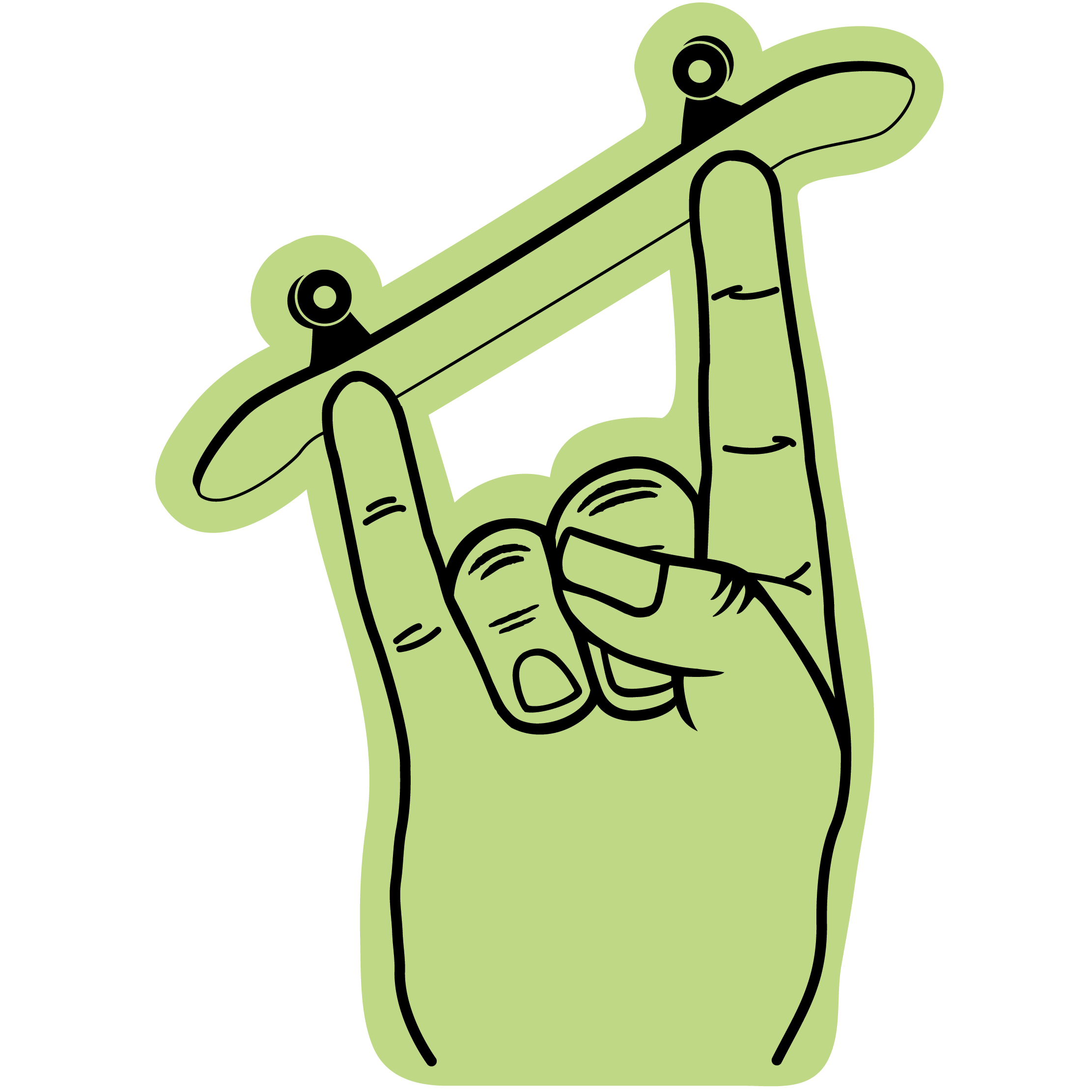 Skateboard Horn Hand 74
