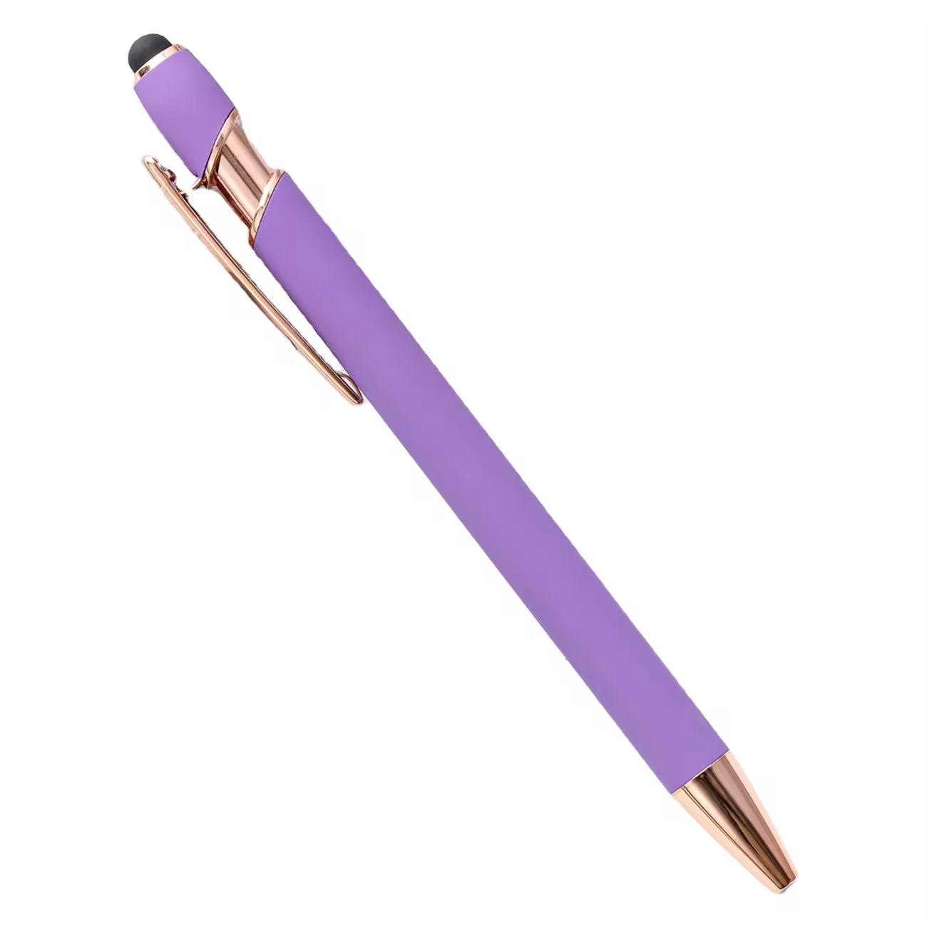 Rita Soft Touch Rubber Ballpoint pen with Stylus 12