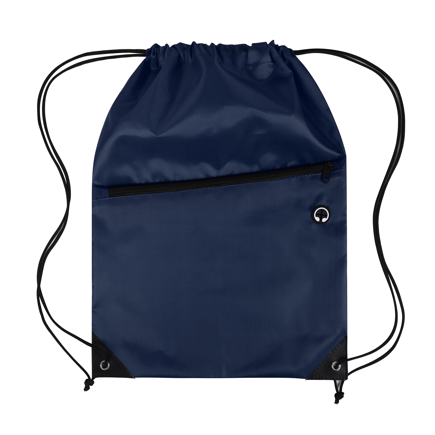 Drawstring Backpack with Front Zipper Pocket 64