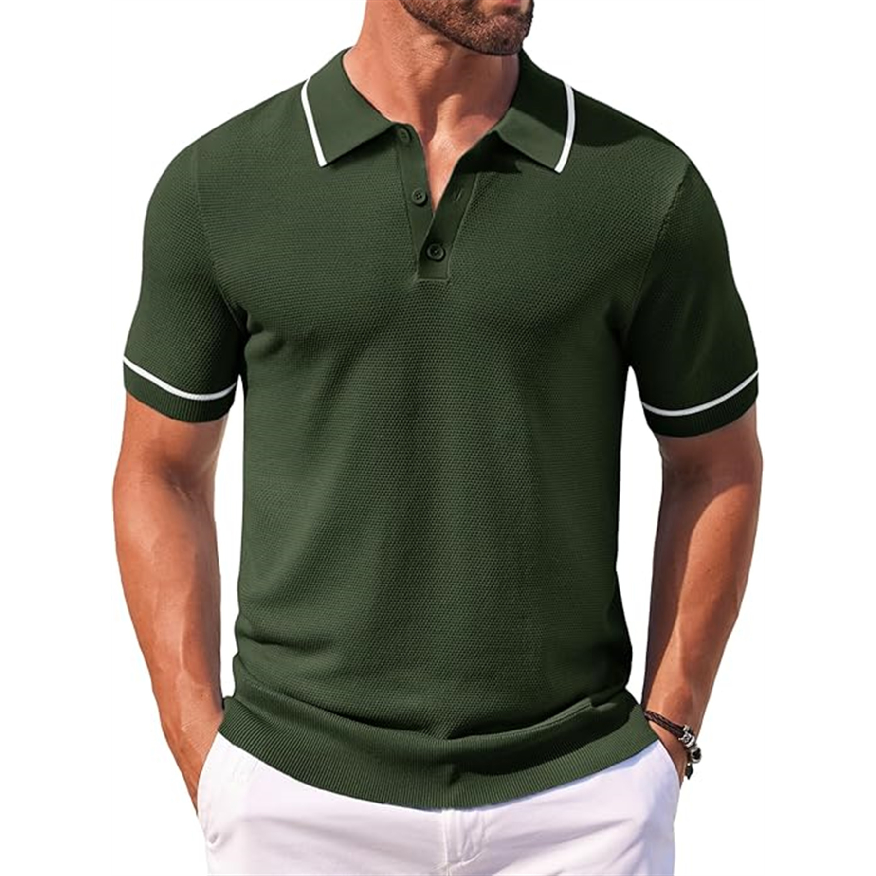 Men's Knit Golf Polo Shirt 47
