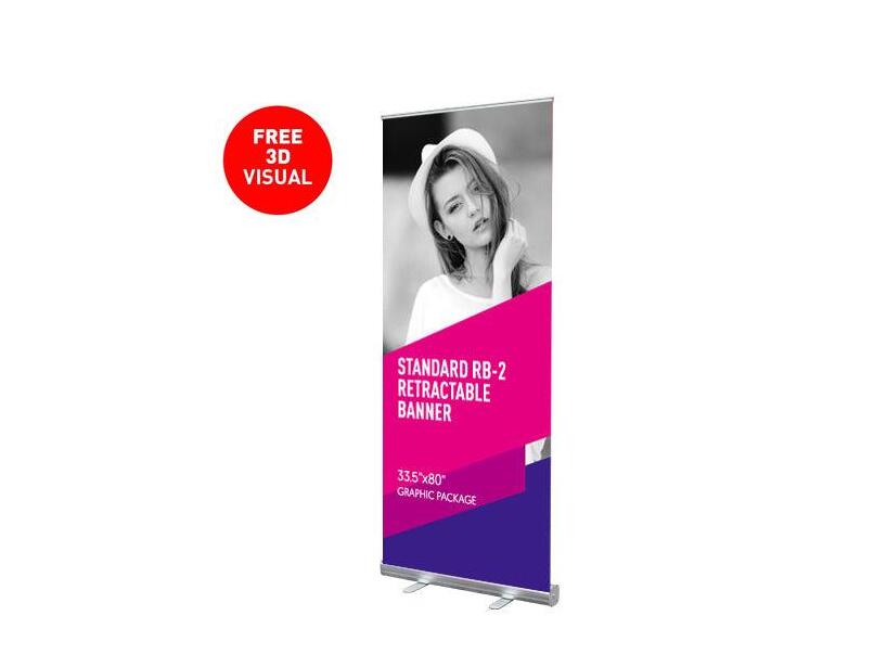 Standard Retractable 33"x81"13 oz. Matte Vinyl Banner