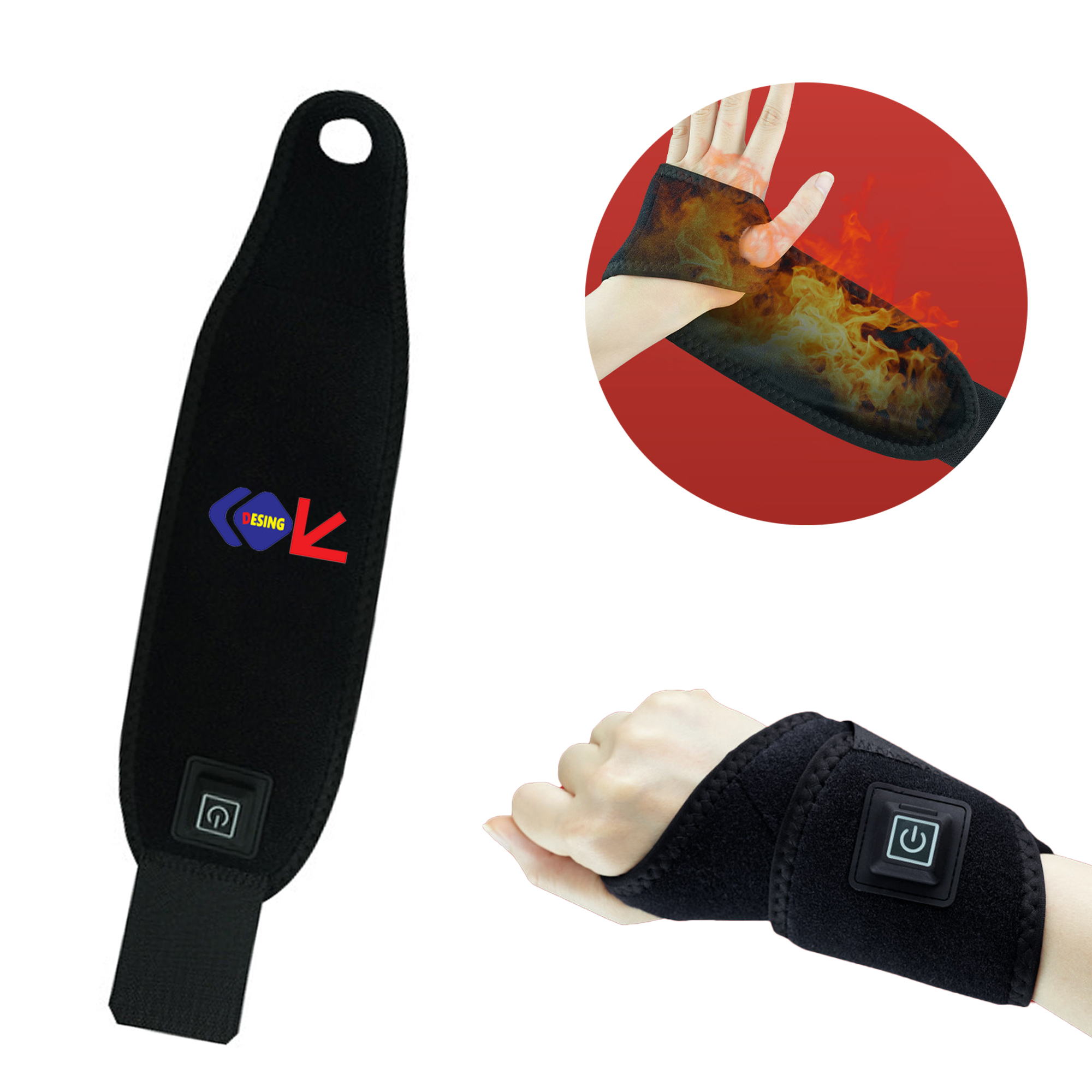 Portable USB Heated Wrist Wrap with Adjustable Temperature 3