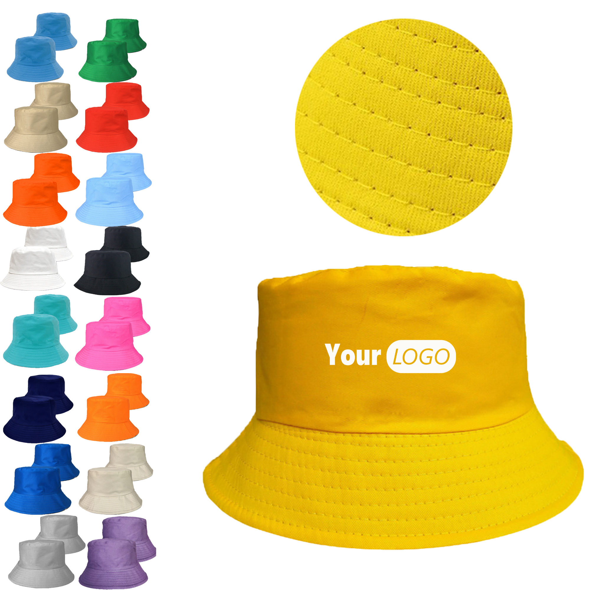 MOQ 20 Summer-Style Cotton Bucket Hat 4