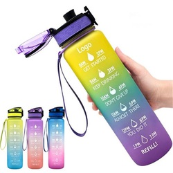 32 oz Leakproof Motivational Sports Water Bottle