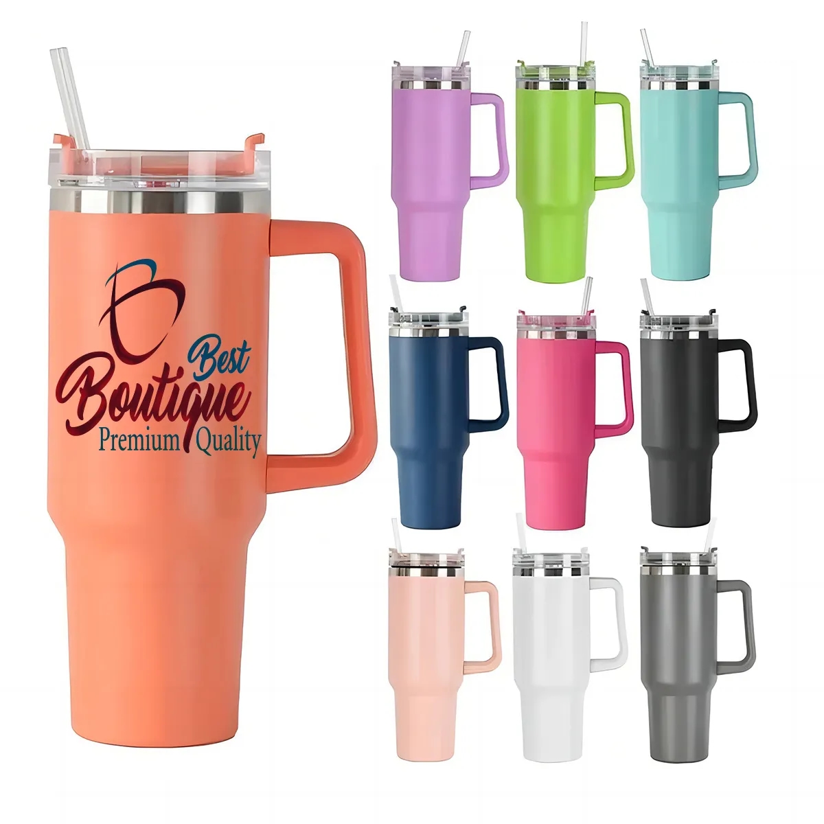 40 oz Tumbler Insulated Stainless Steel Mug Water Bottle