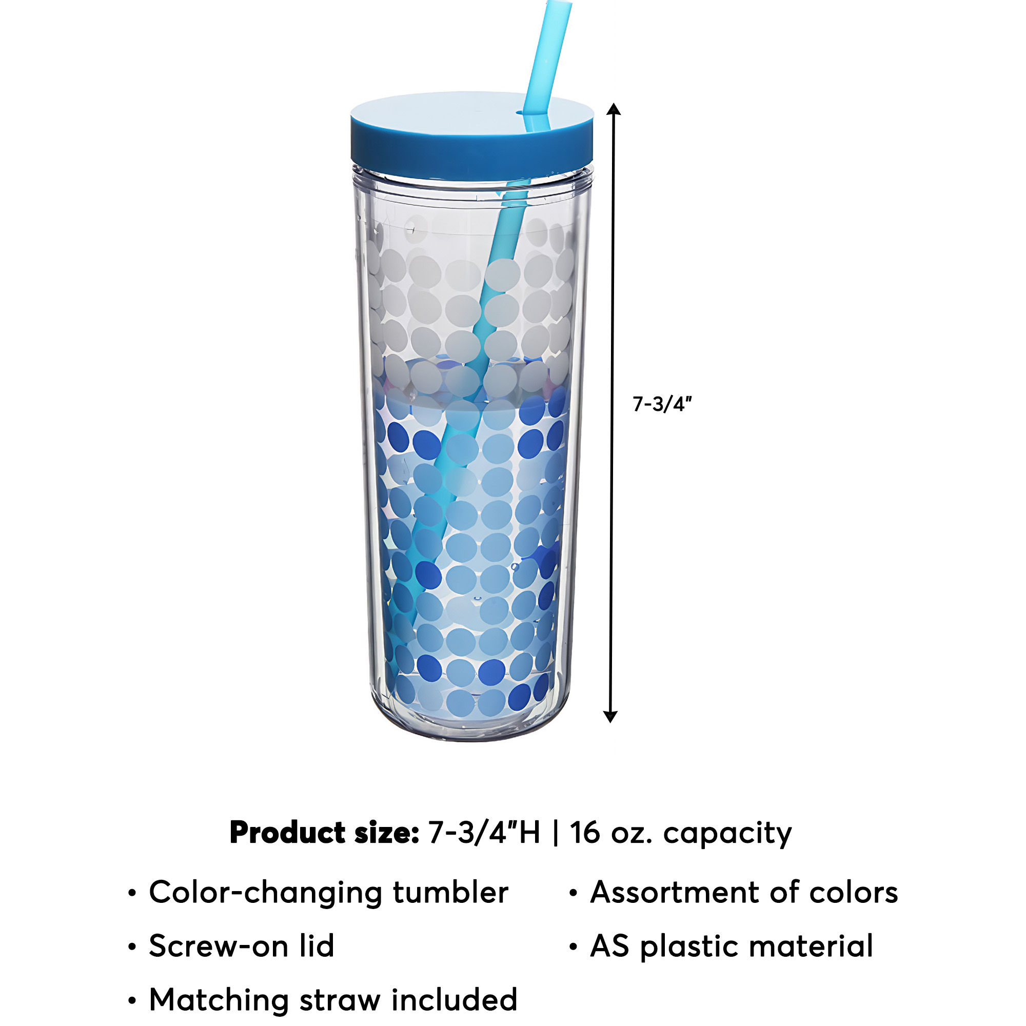 16 oz Cold Drink Color Tumbler