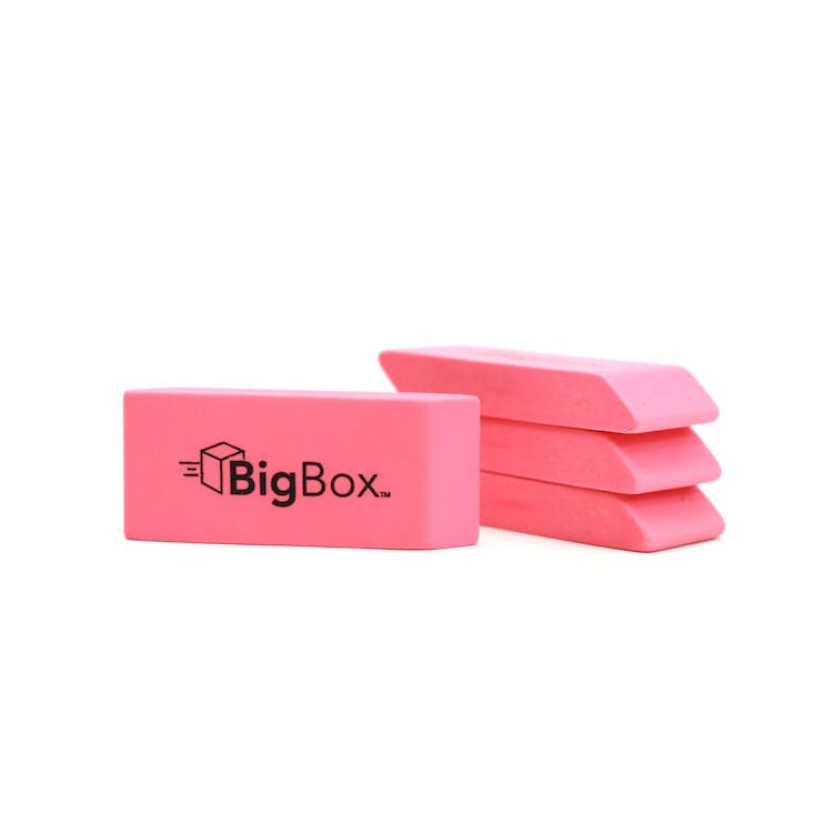 BigBox Wedge Erasers Pink 2