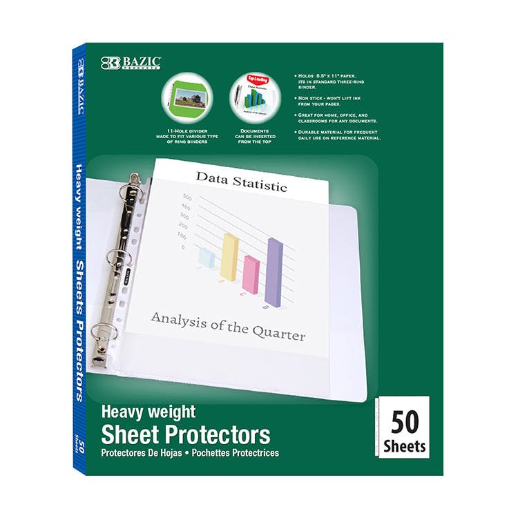 Heavy Duty Sheet Protectors - Top Load 11.5" x 8.5" 3