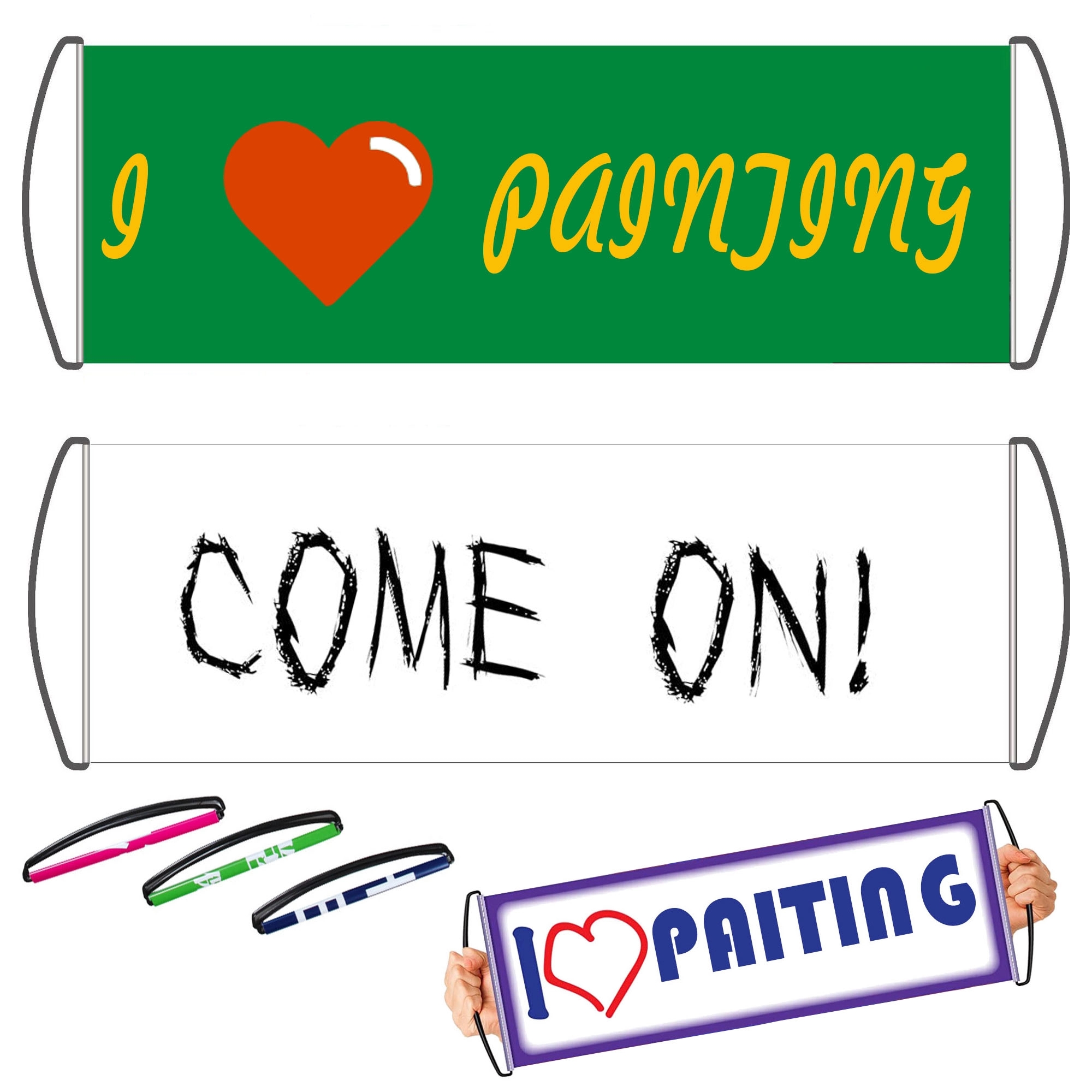 6.7" x 19.7" DIY Handheld Banner Reusable Kit