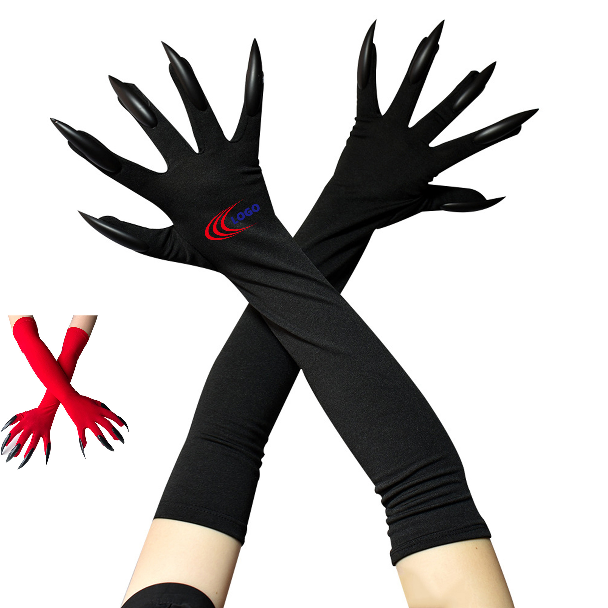 Halloween Cosplay Long Nail Witch Gloves 3