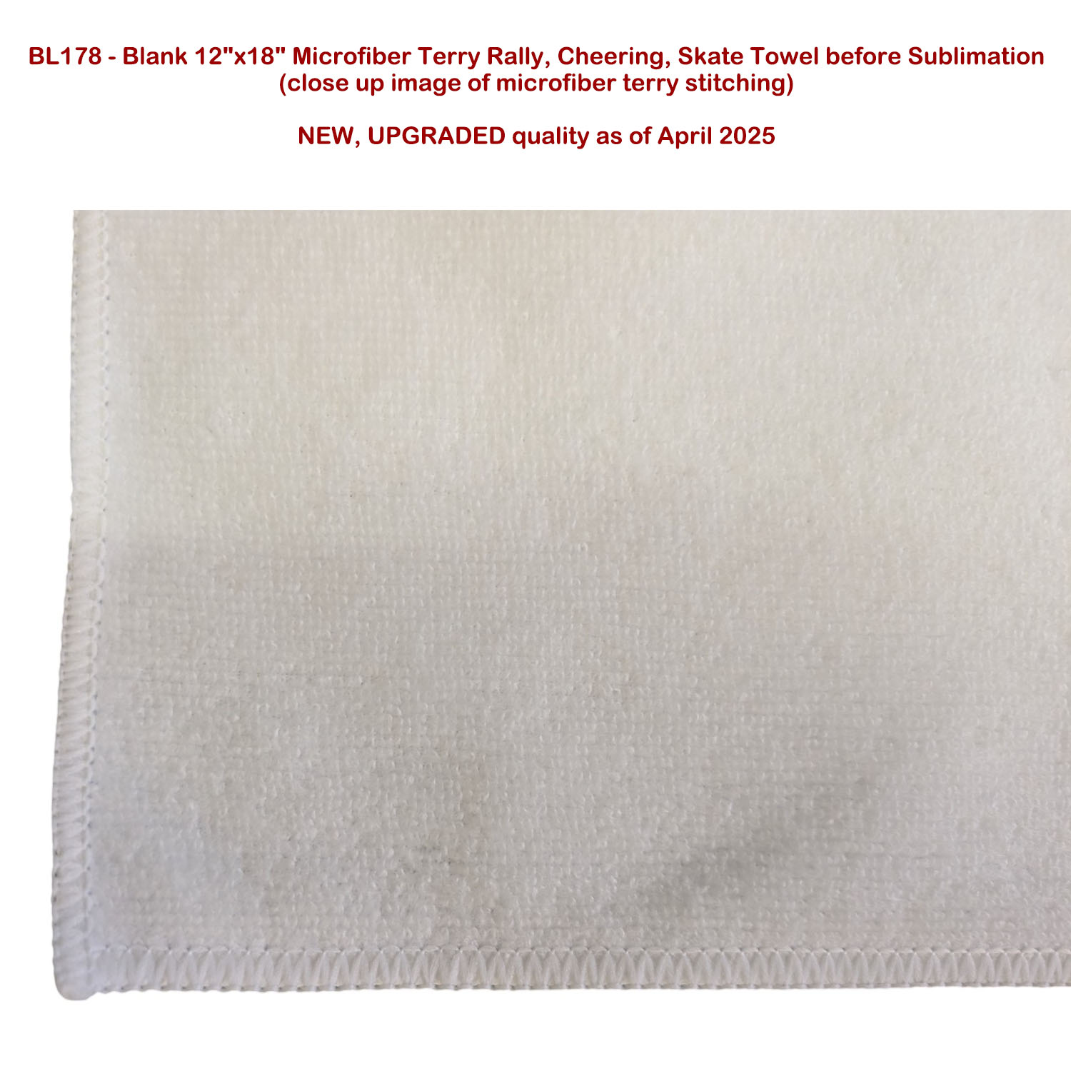 48 Hr Quick Ship - White Microfiber Dri-Lite Terry Sponsorship Rally Towel, 12x18, Sublimated 17