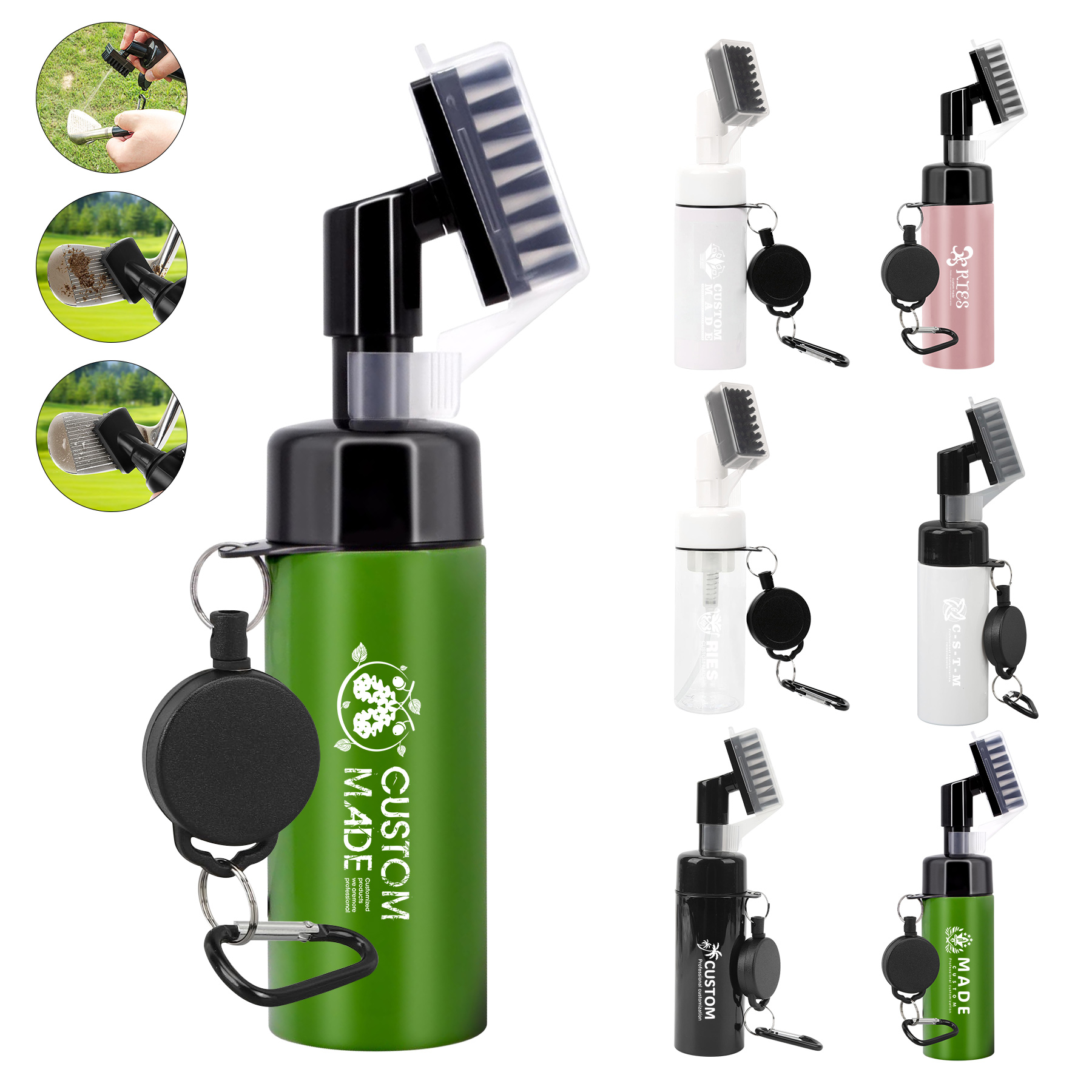 Attachable Golf Club Cleaner Brush With Water Dispenser 2