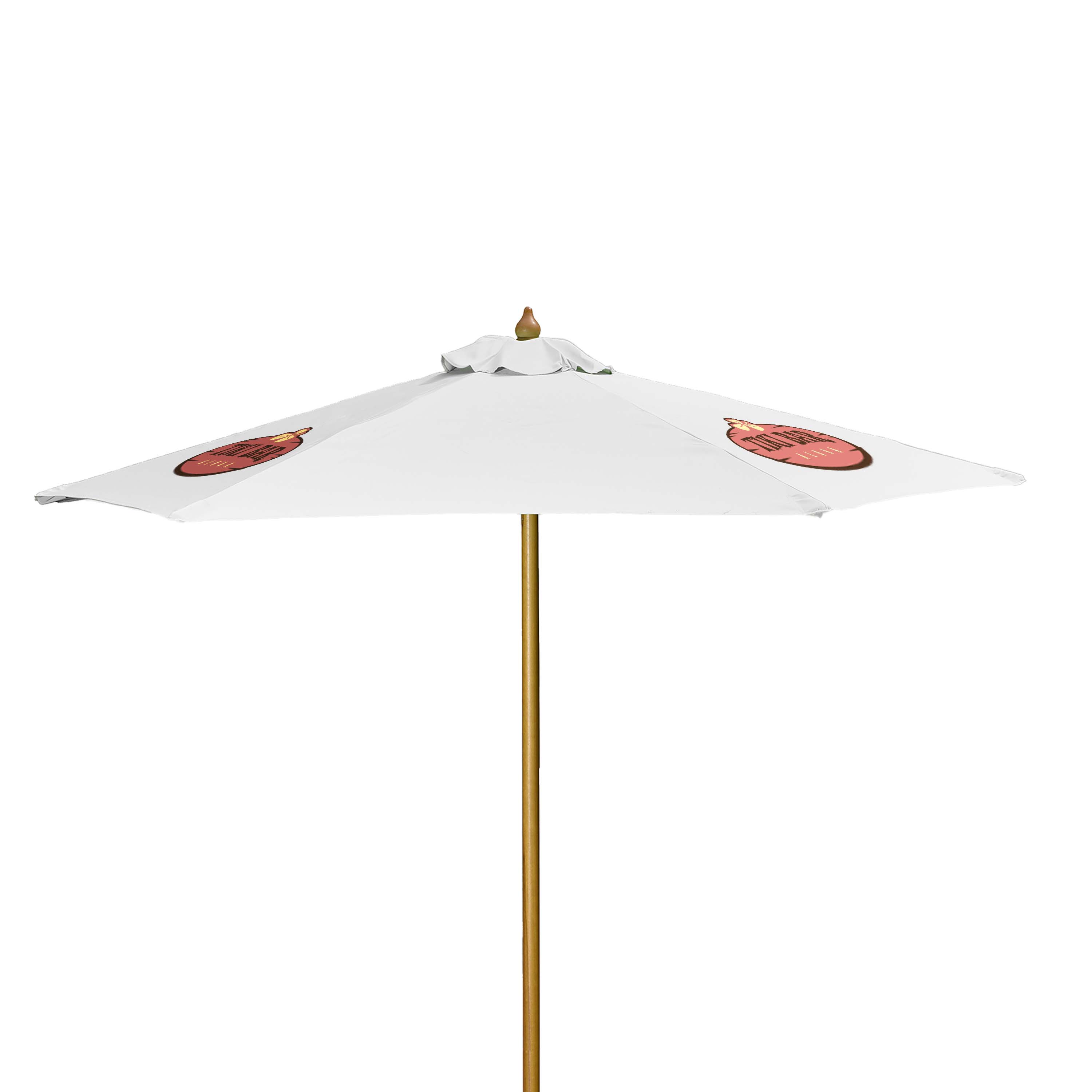 7' Wood Market Umbrella Kit (3 Imprints) 13