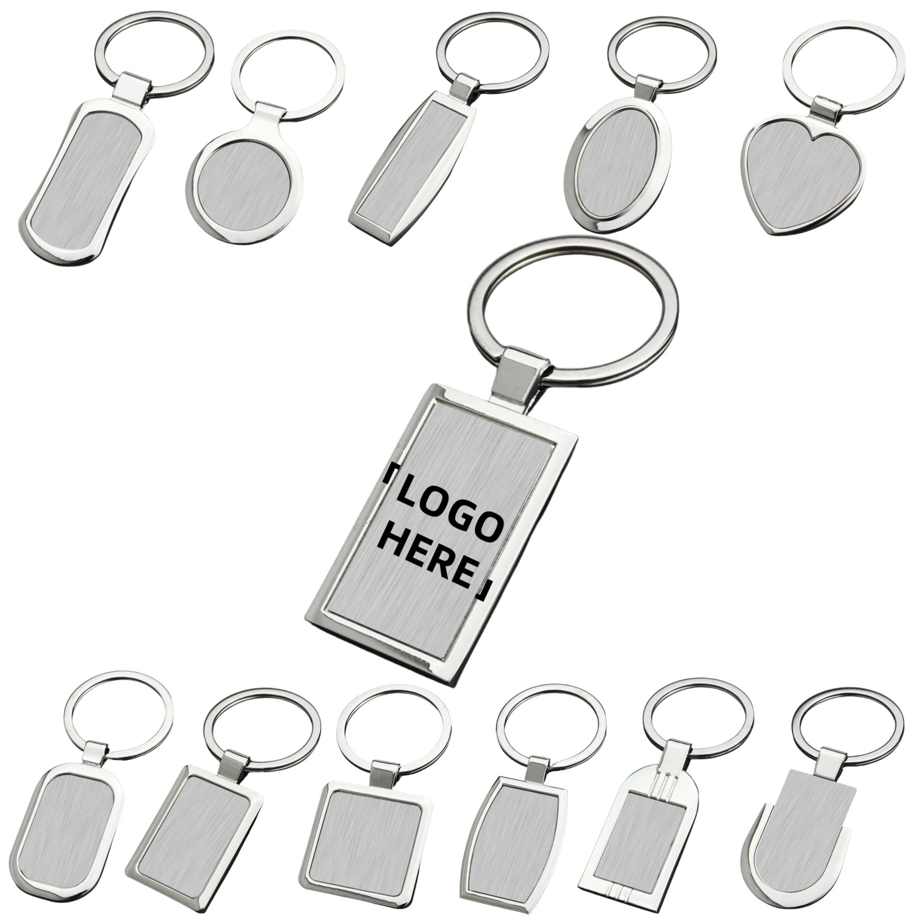 Metal Label Tag Keychain
