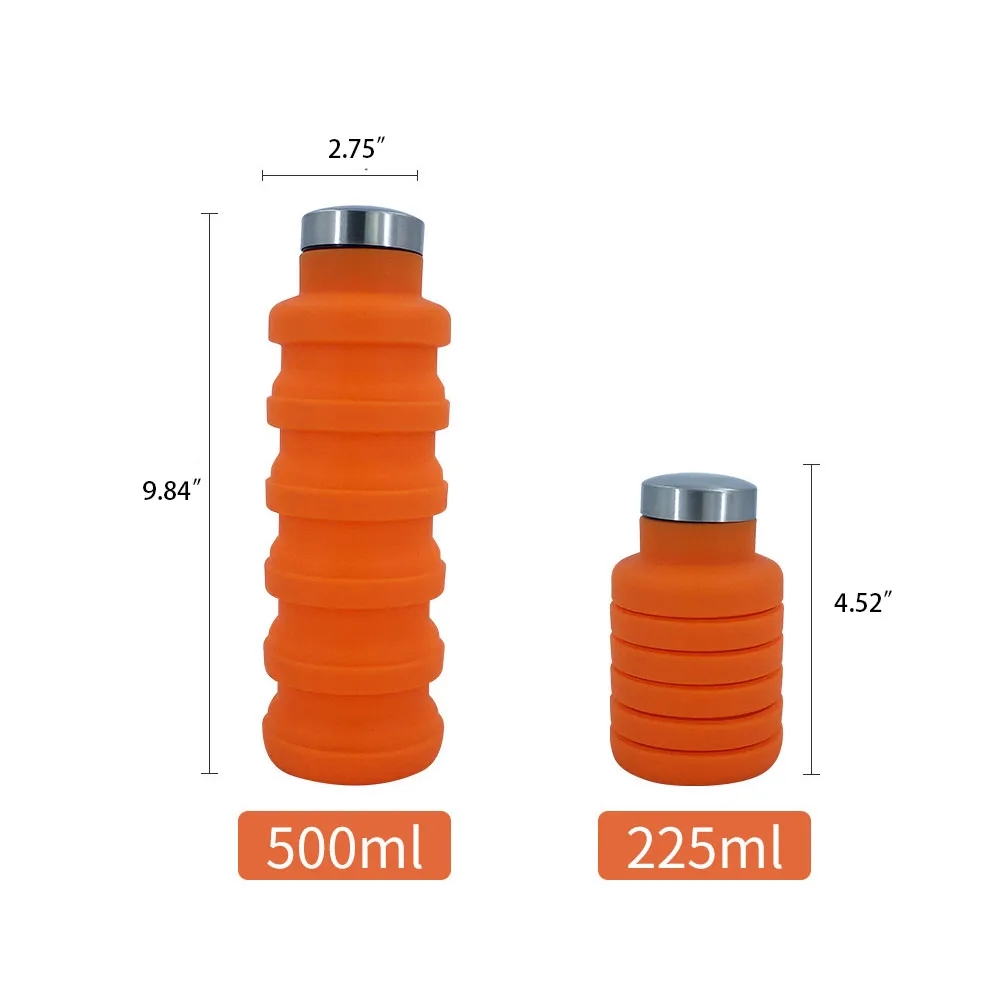 16Oz Colorful Collapsible Sport Bottles 3
