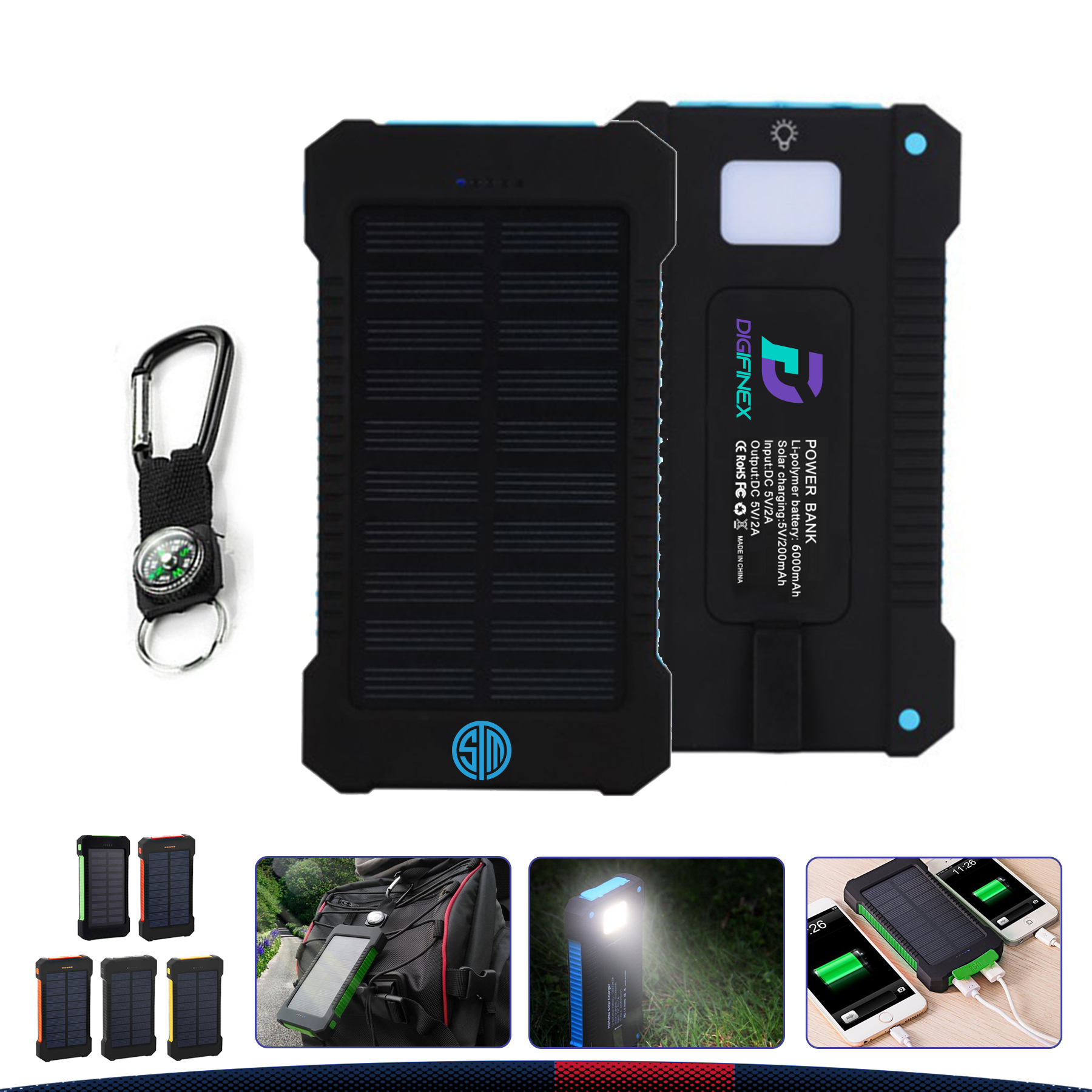 Flige Solar Power Bank-10000mAh