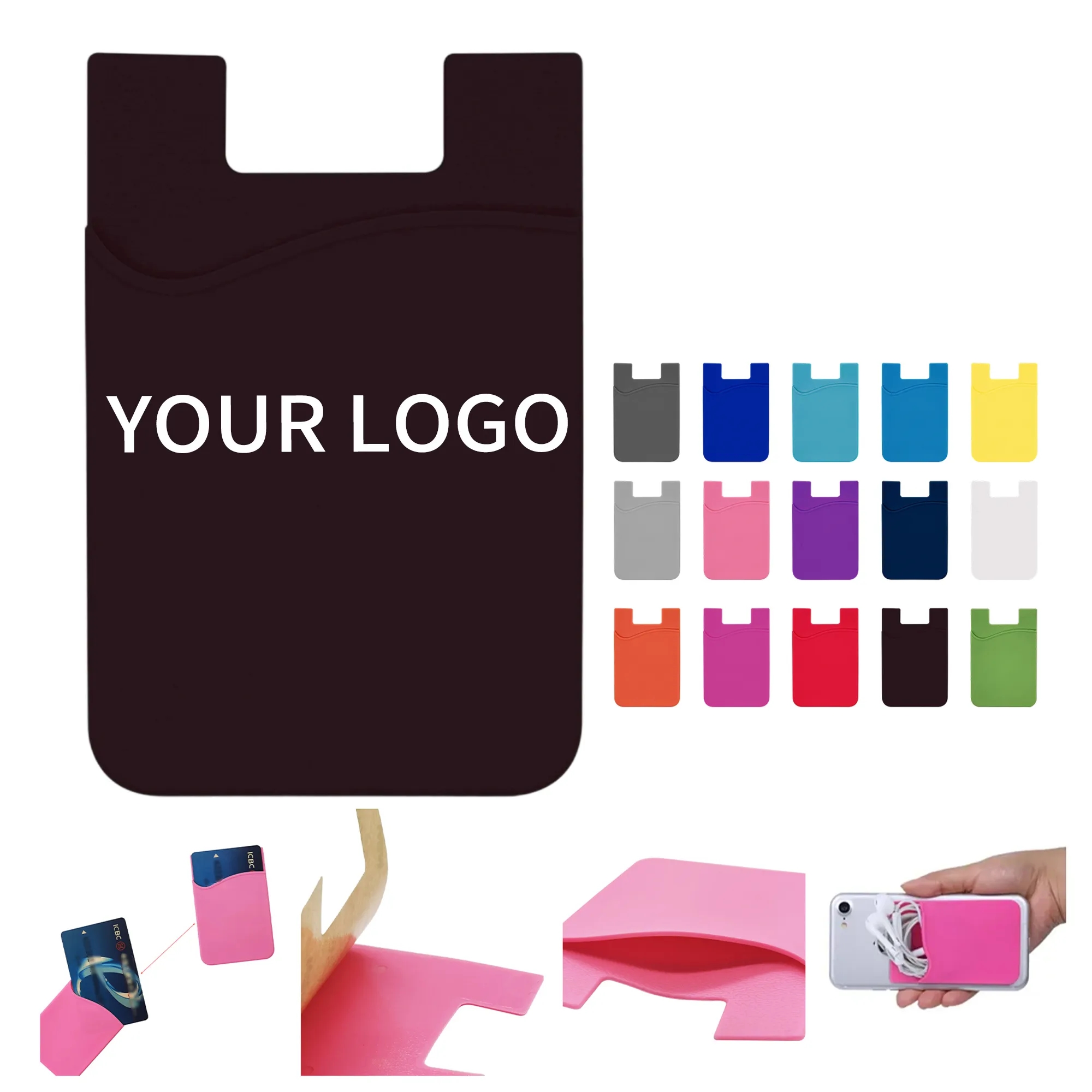 Durable Silicone Phone Wallet for Cards and Cash