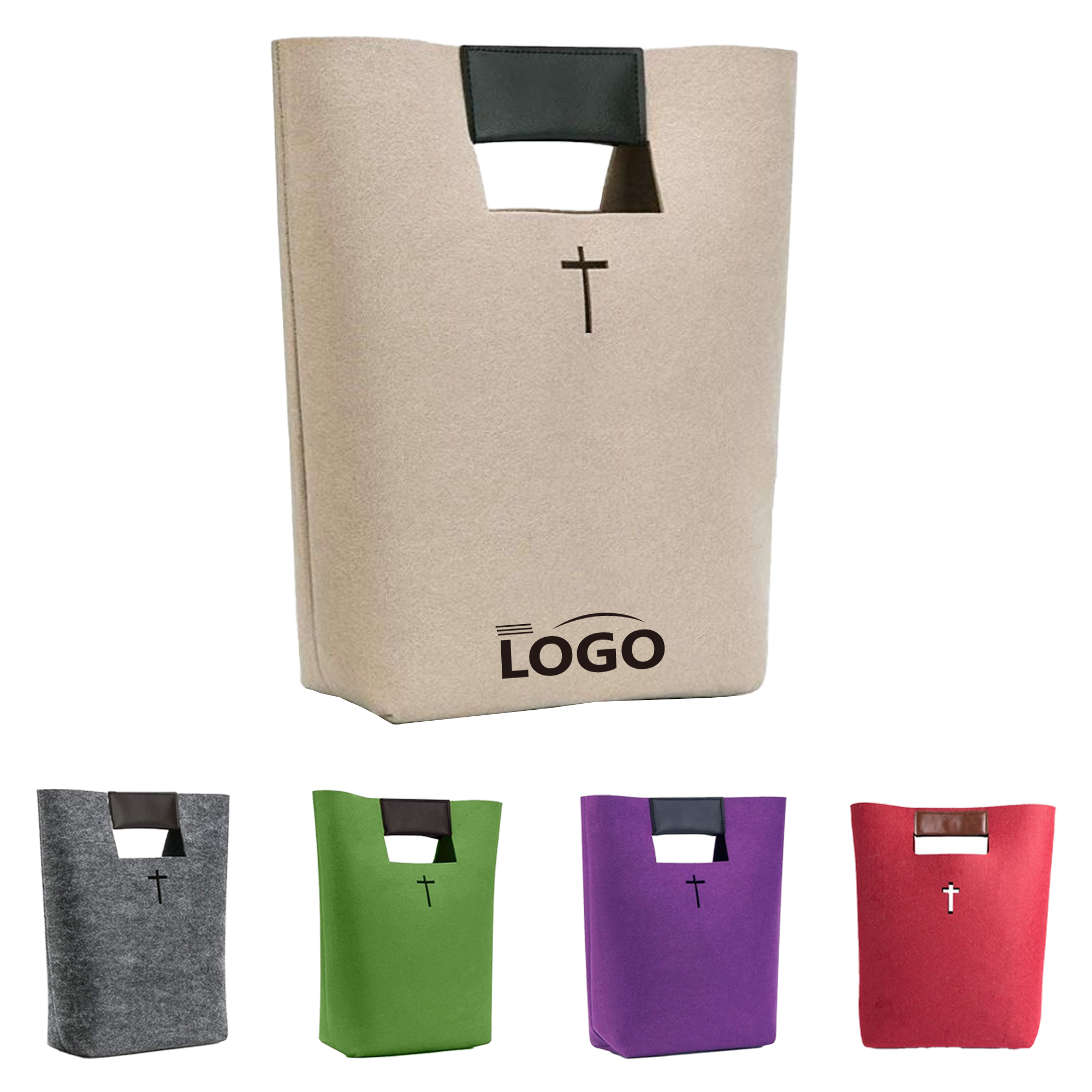 Cross Felt Tote Bag with Ample Space 3