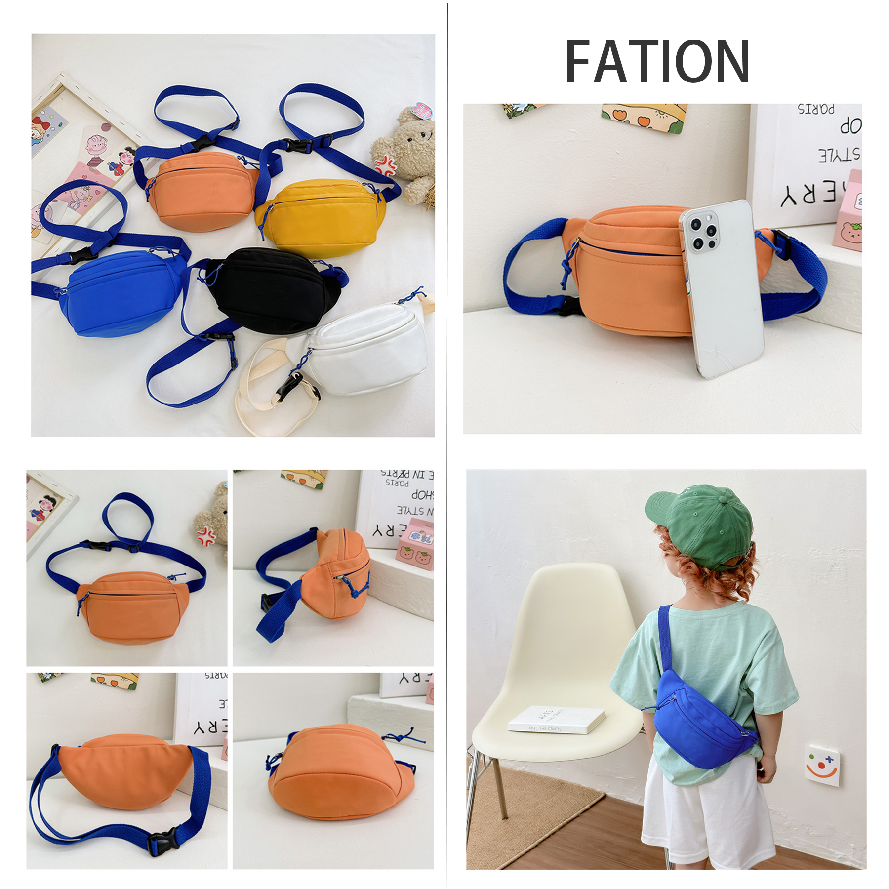 Nylon Kids Fanny Waist Pack Boys Messenger Belt bag trip 17